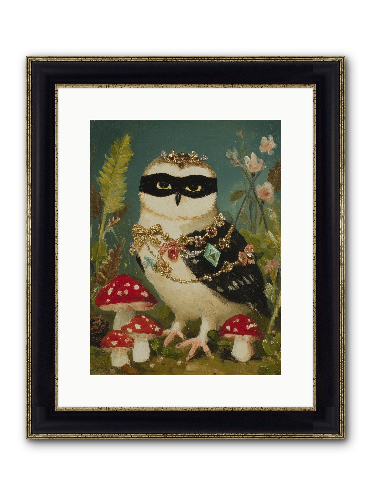 Kissed By Moonlight Framed Print - Black & Gold 12x16