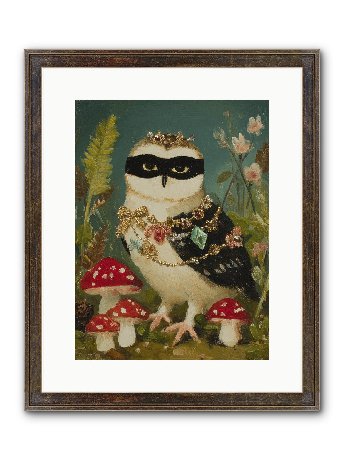Kissed By Moonlight Framed Print - Slimwoods Black/Gold 12x16