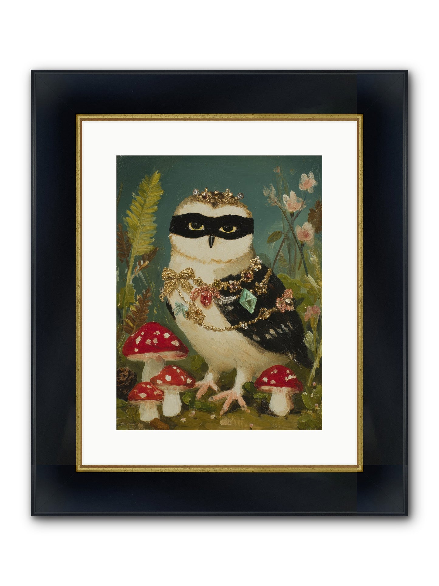 Kissed By Moonlight Framed Print - Wide Black w/Gold 12x16