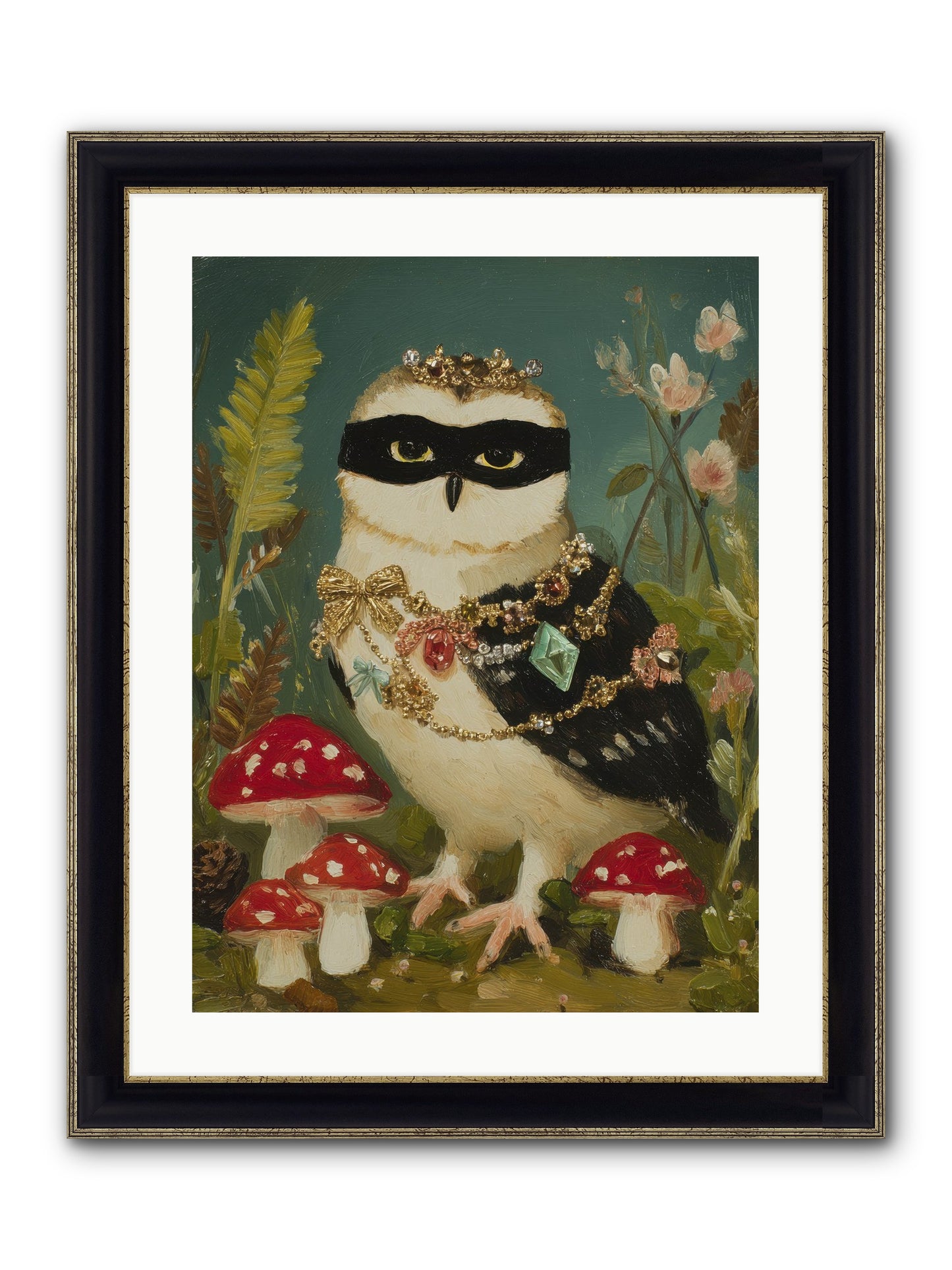 Kissed By Moonlight Framed Print - Black & Gold 18x24