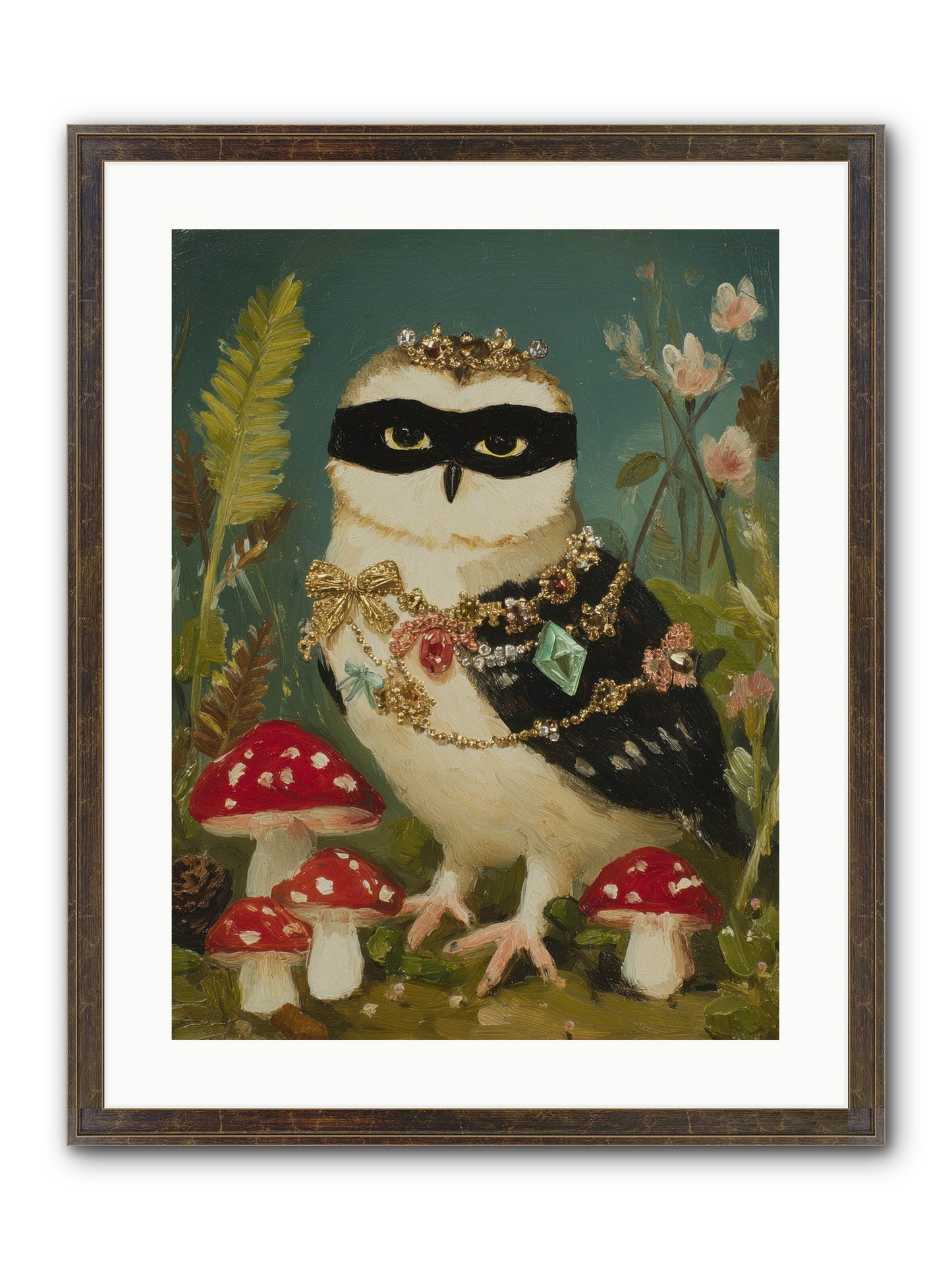 Kissed By Moonlight Framed Print - Slimwoods Black/Gold 18x24