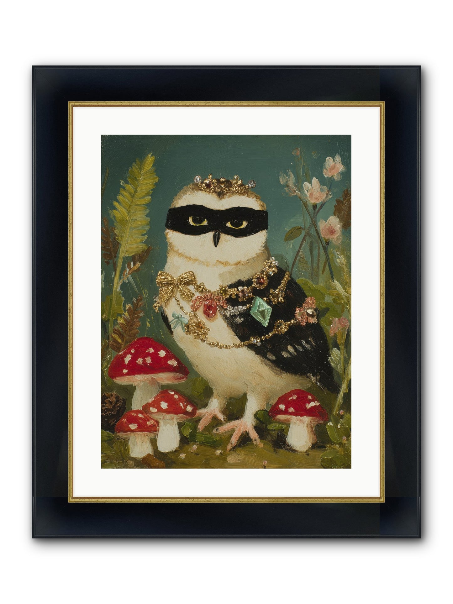 Kissed By Moonlight Framed Print - Wide Black w/Gold 18x24
