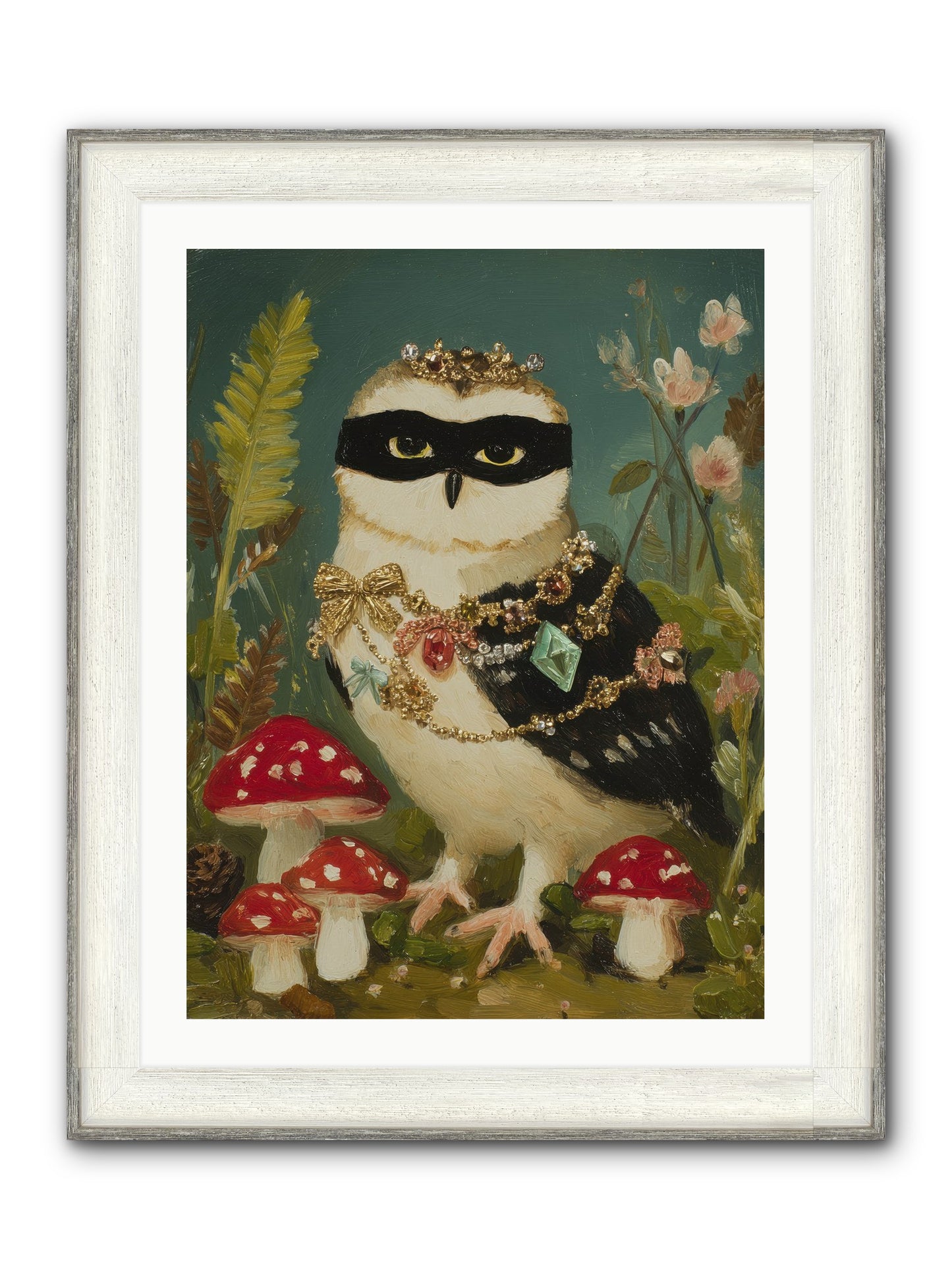Kissed By Moonlight Framed Print - Driftwood White 24x32