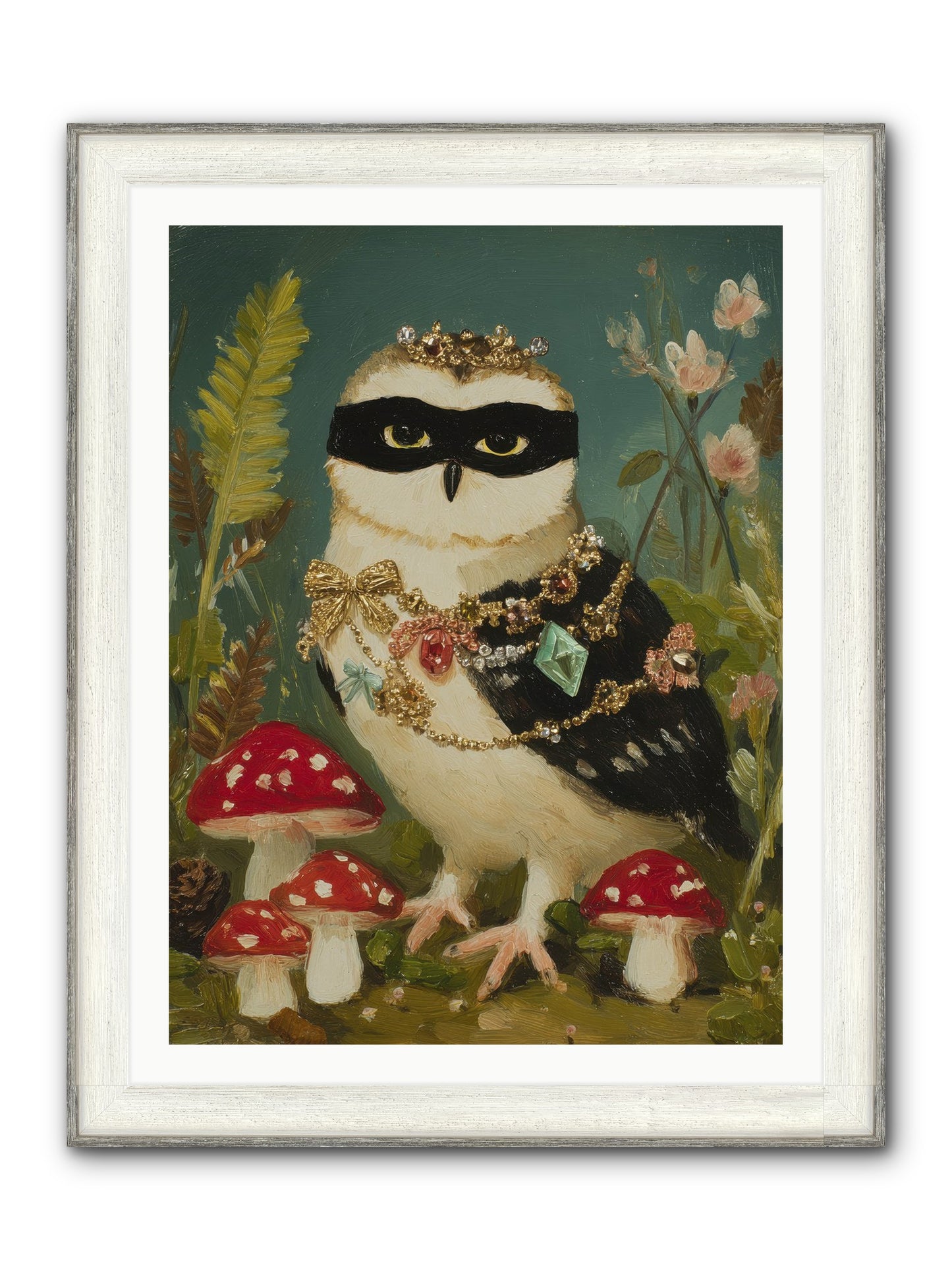 Kissed By Moonlight Framed Print - Driftwood White 30x40