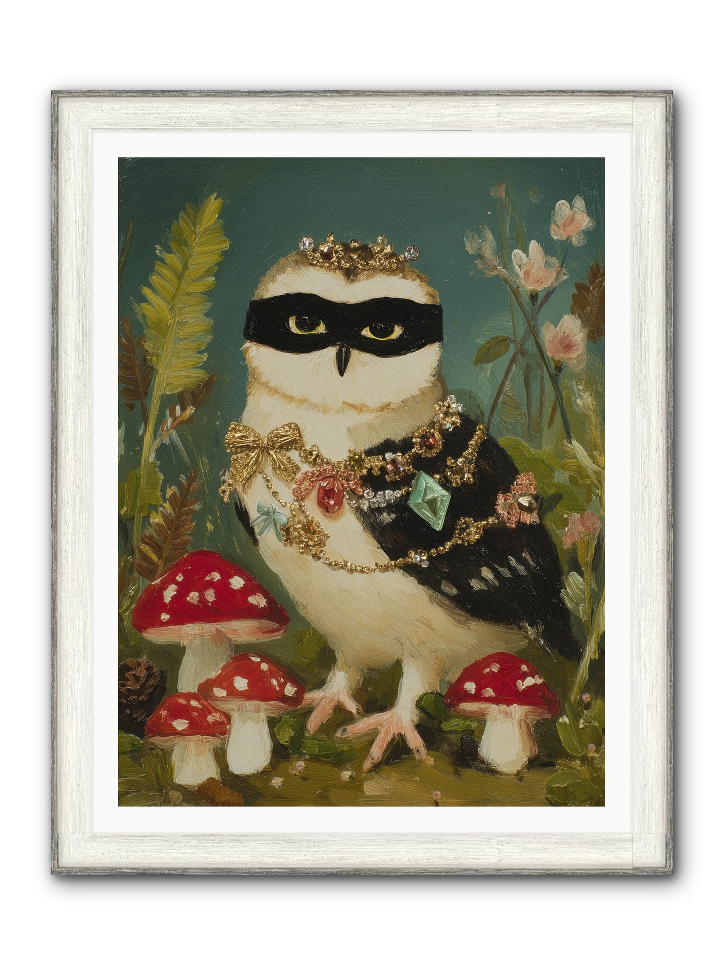 Kissed By Moonlight Framed Print - Driftwood White 36x48