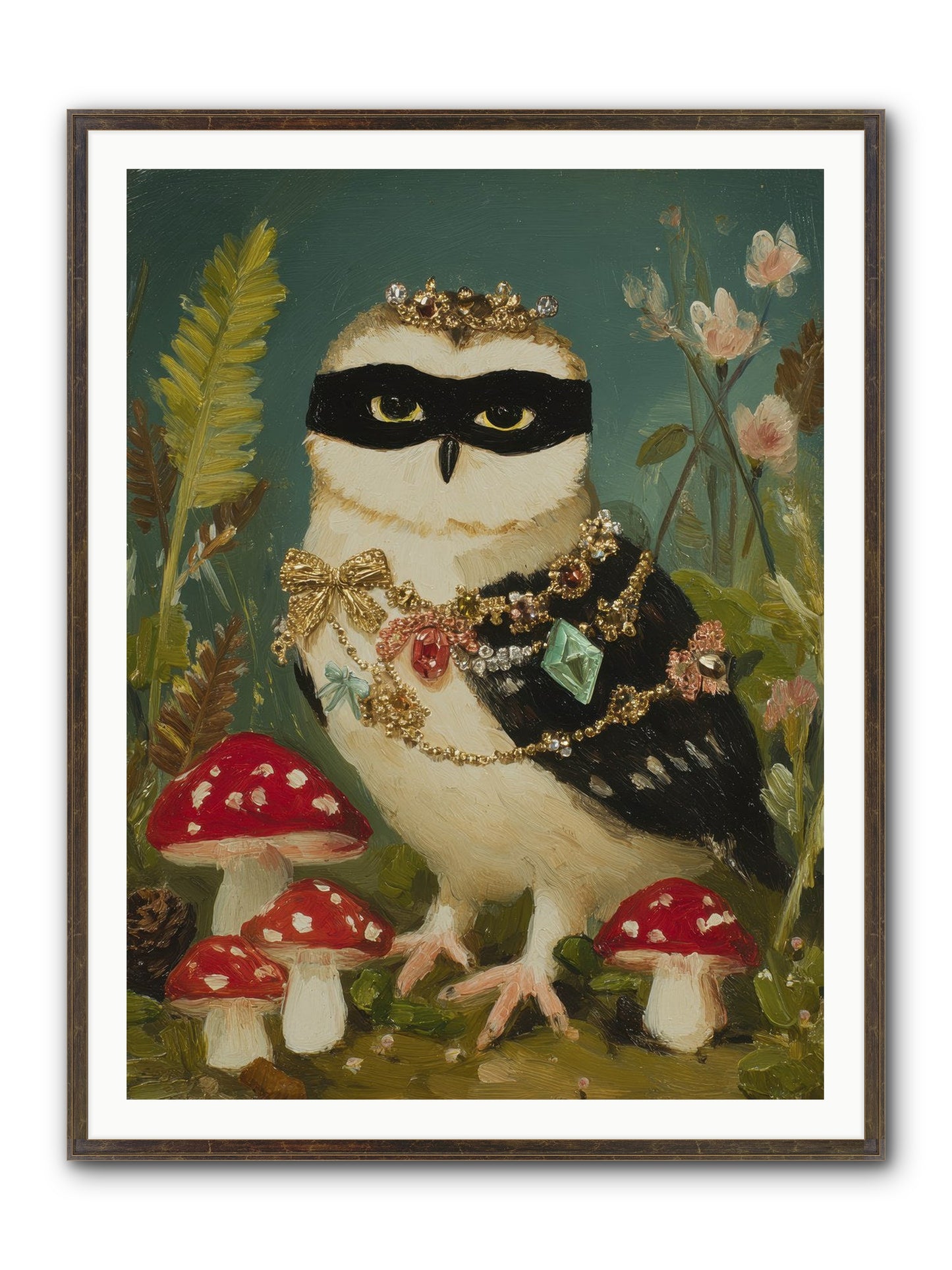 Kissed By Moonlight Framed Print - Slimwoods Black/Gold 36x48
