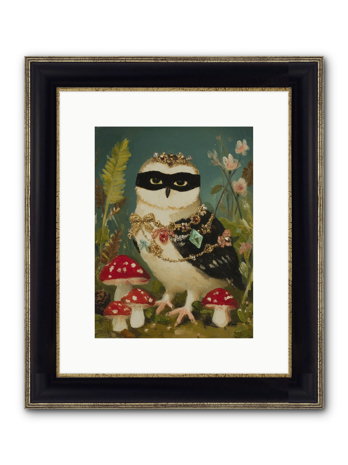 Kissed By Moonlight Framed Print - Black & Gold 9x12