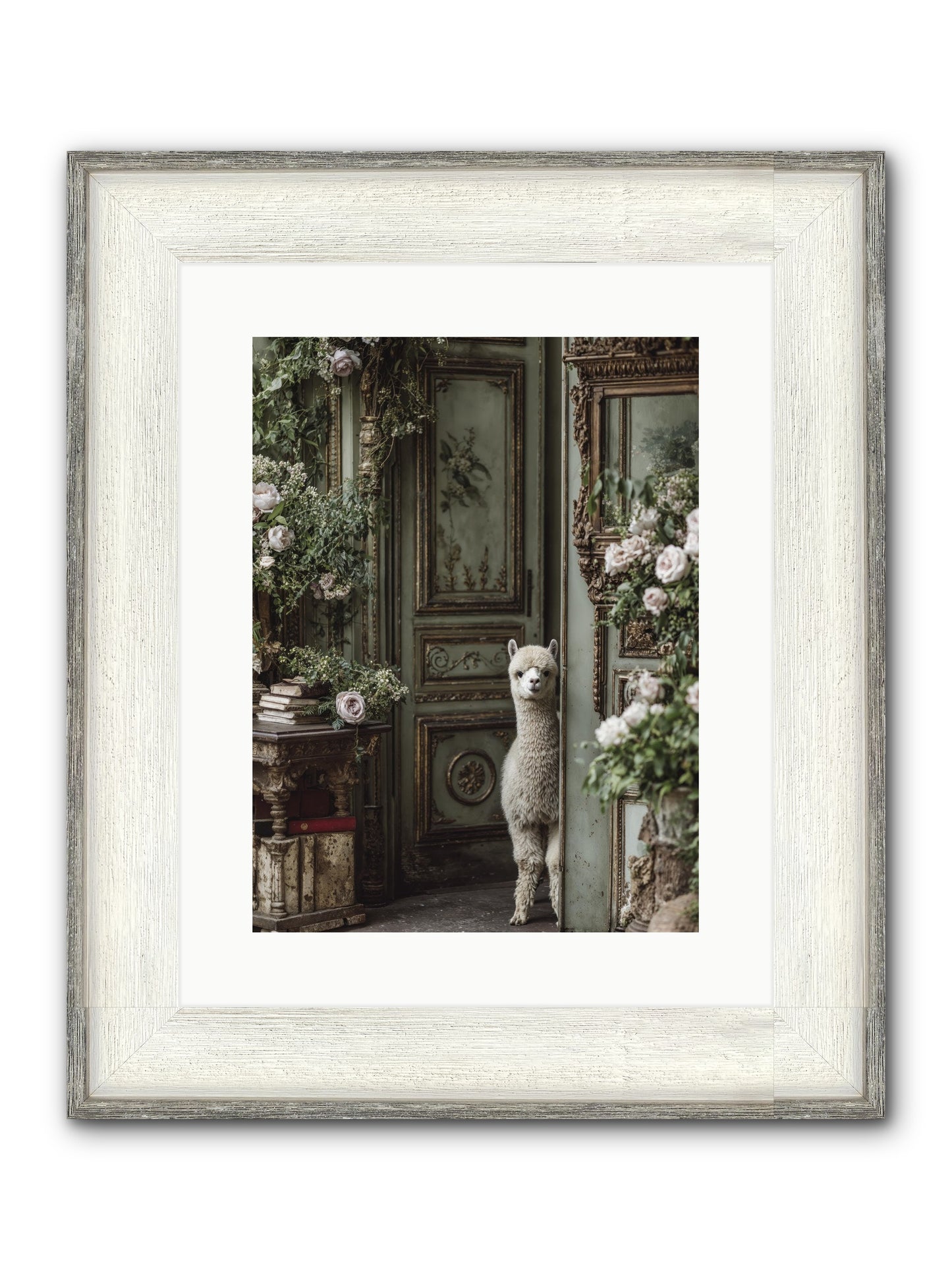 Kissed With Stars Framed Print - Driftwood White 12x16
