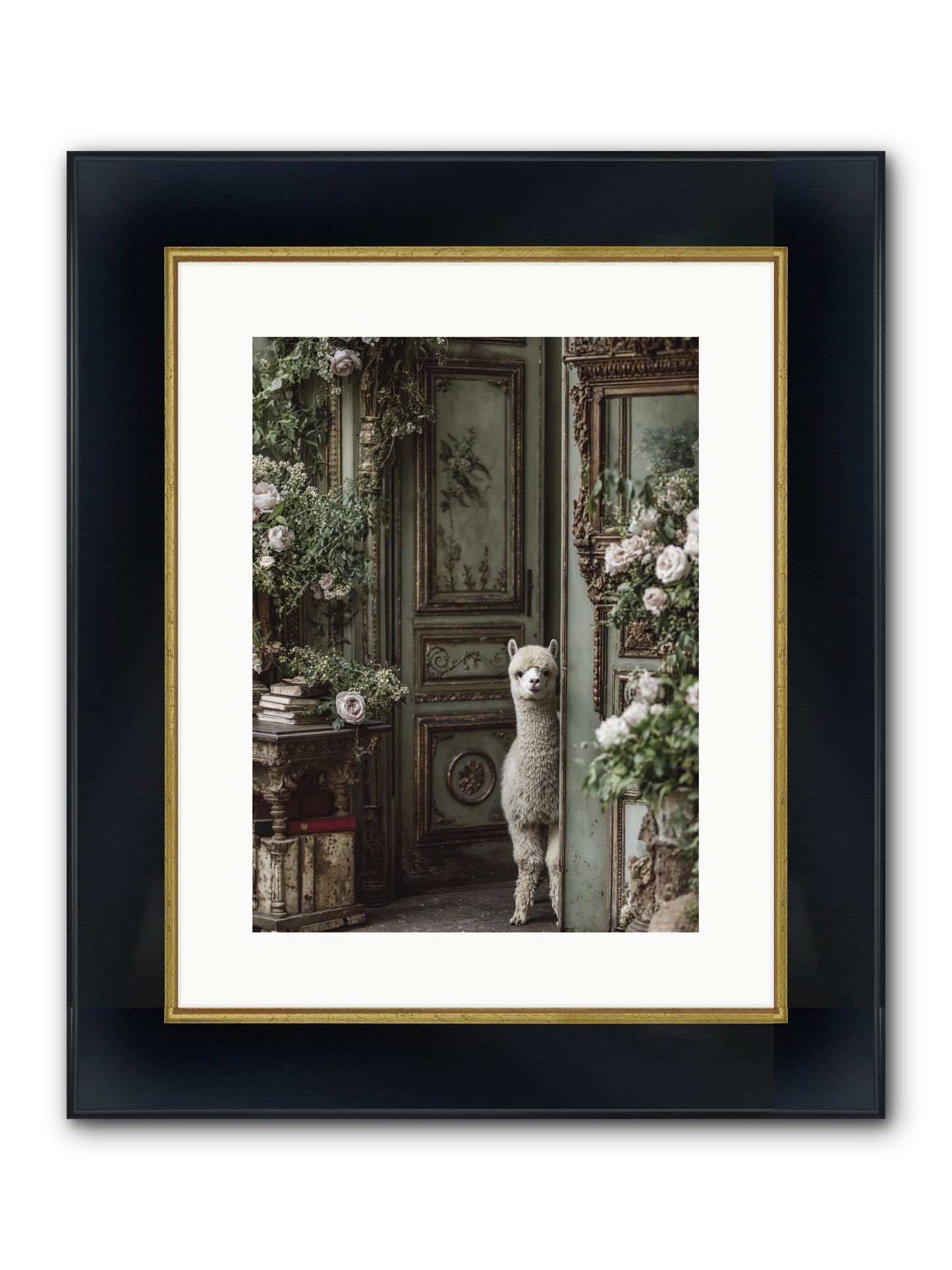 Kissed With Stars Framed Print - Wide Black w/Gold 12x16