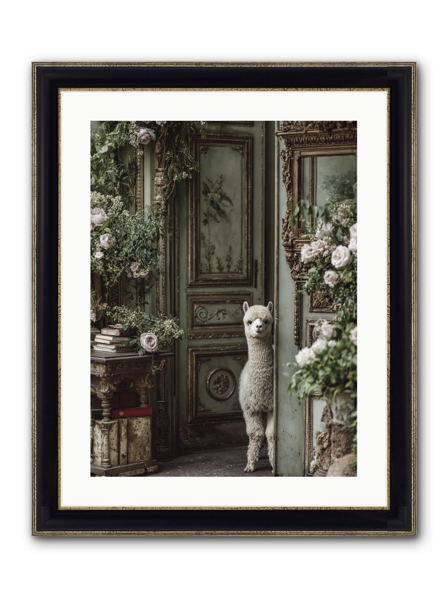 Kissed With Stars Framed Print - Black & Gold 18x24