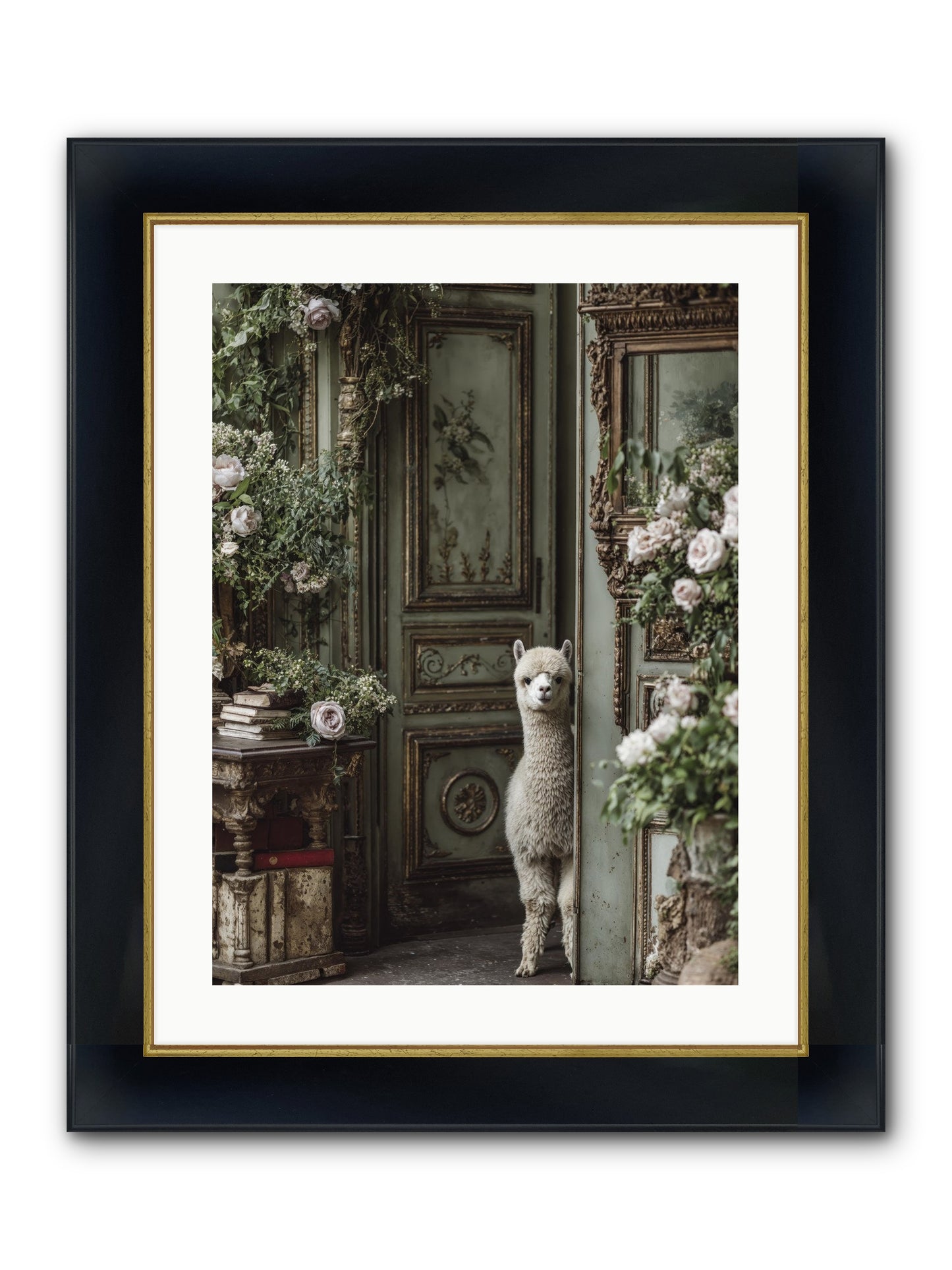 Kissed With Stars Framed Print - Wide Black w/Gold 18x24