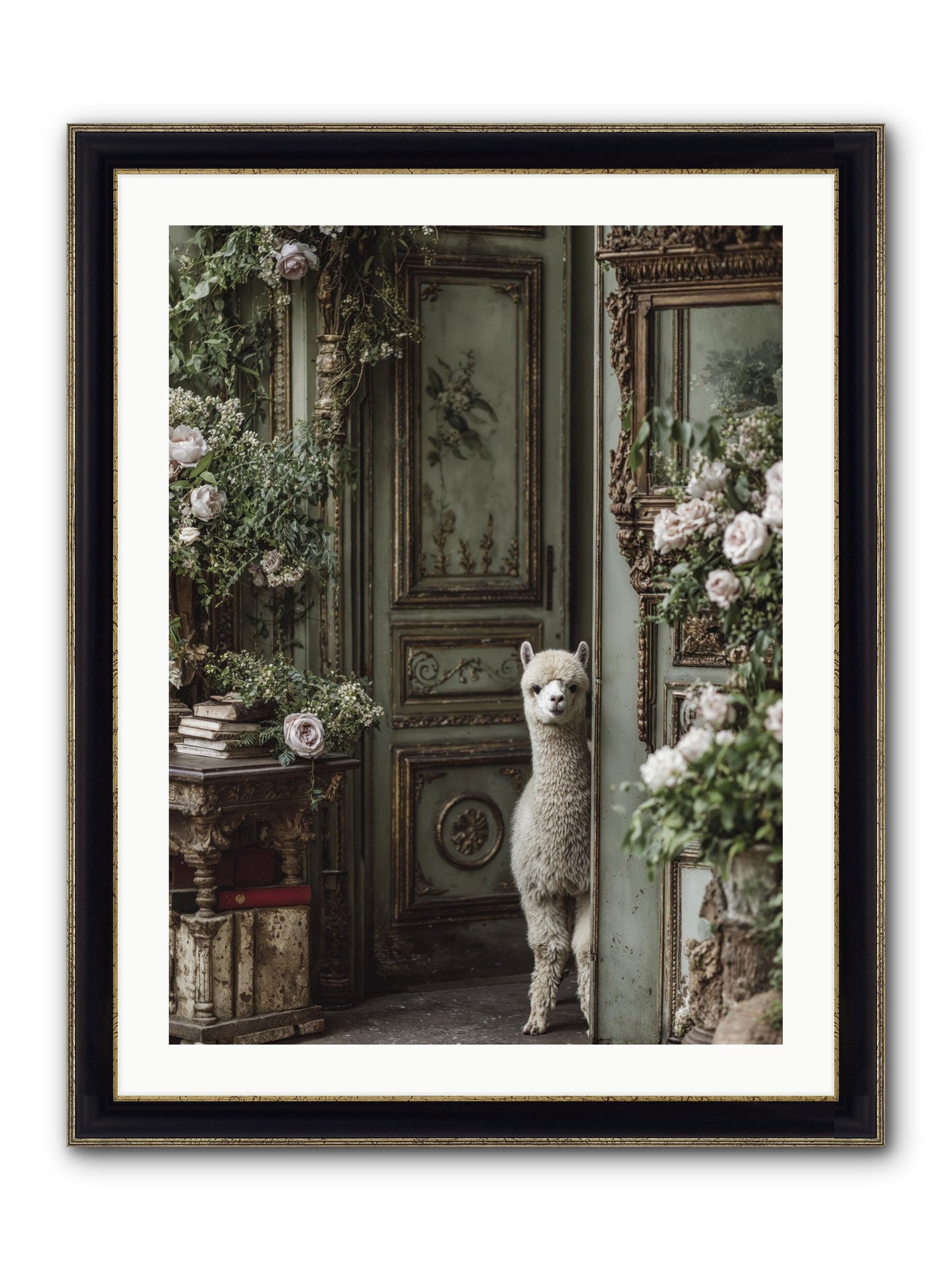Kissed With Stars Framed Print - Black & Gold 24x32