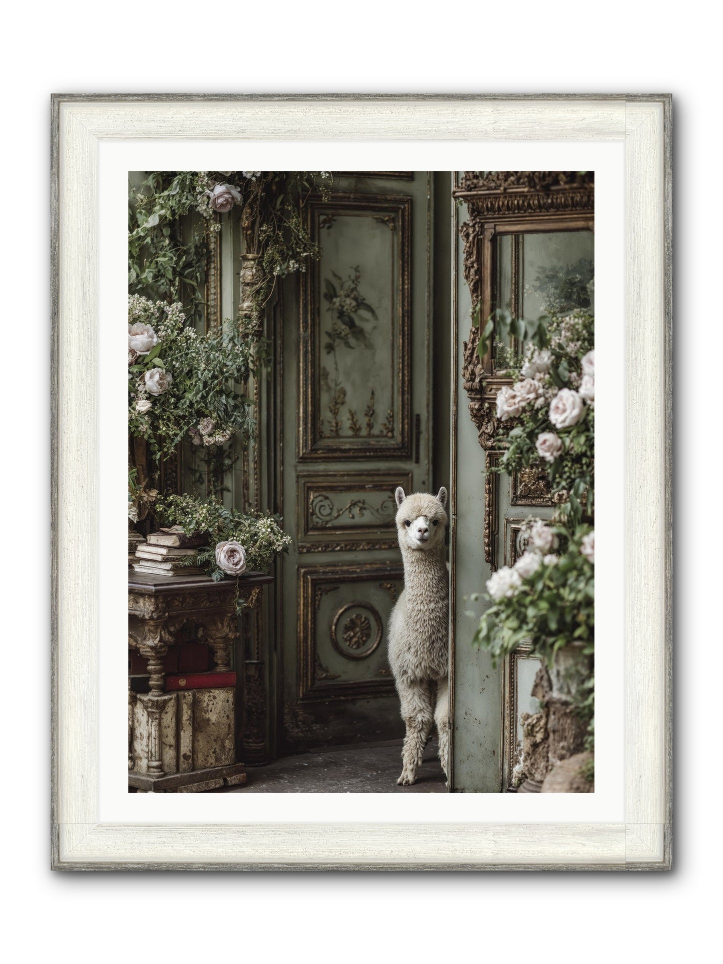 Kissed With Stars Framed Print - Driftwood White 30x40
