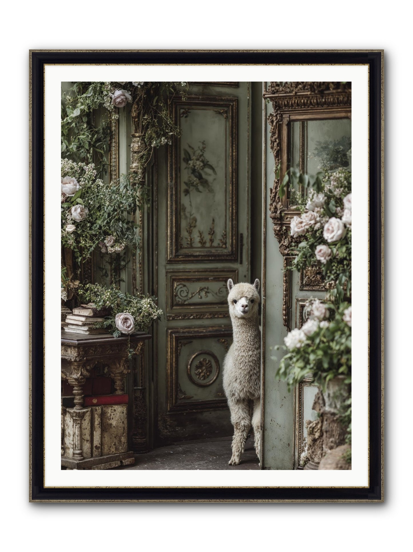 Kissed With Stars Framed Print - Black & Gold 36x48