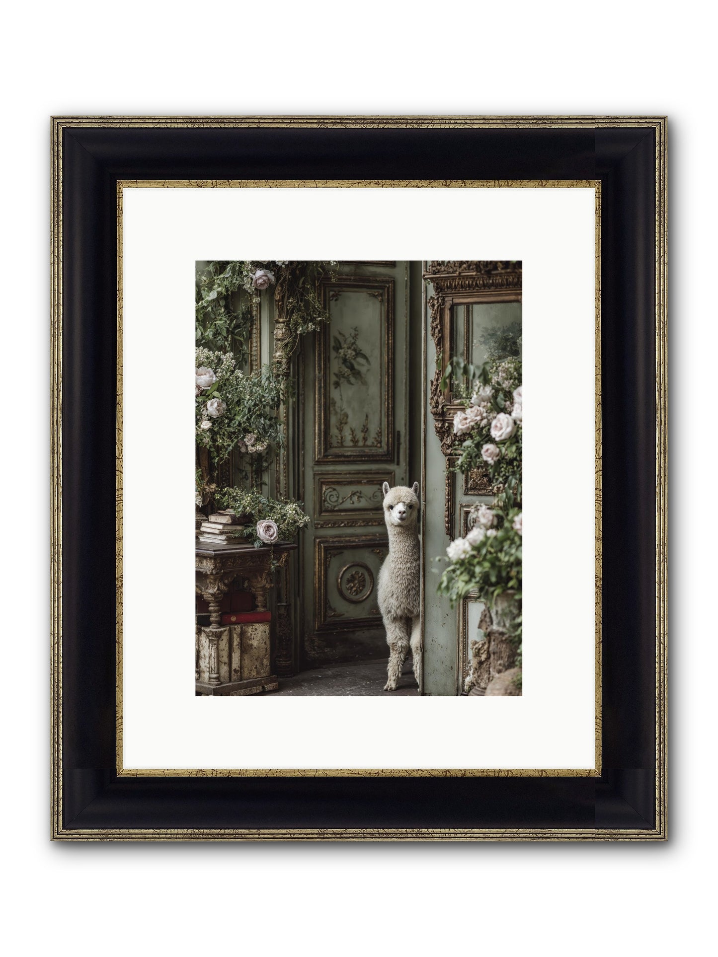 Kissed With Stars Framed Print - Black & Gold 9x12