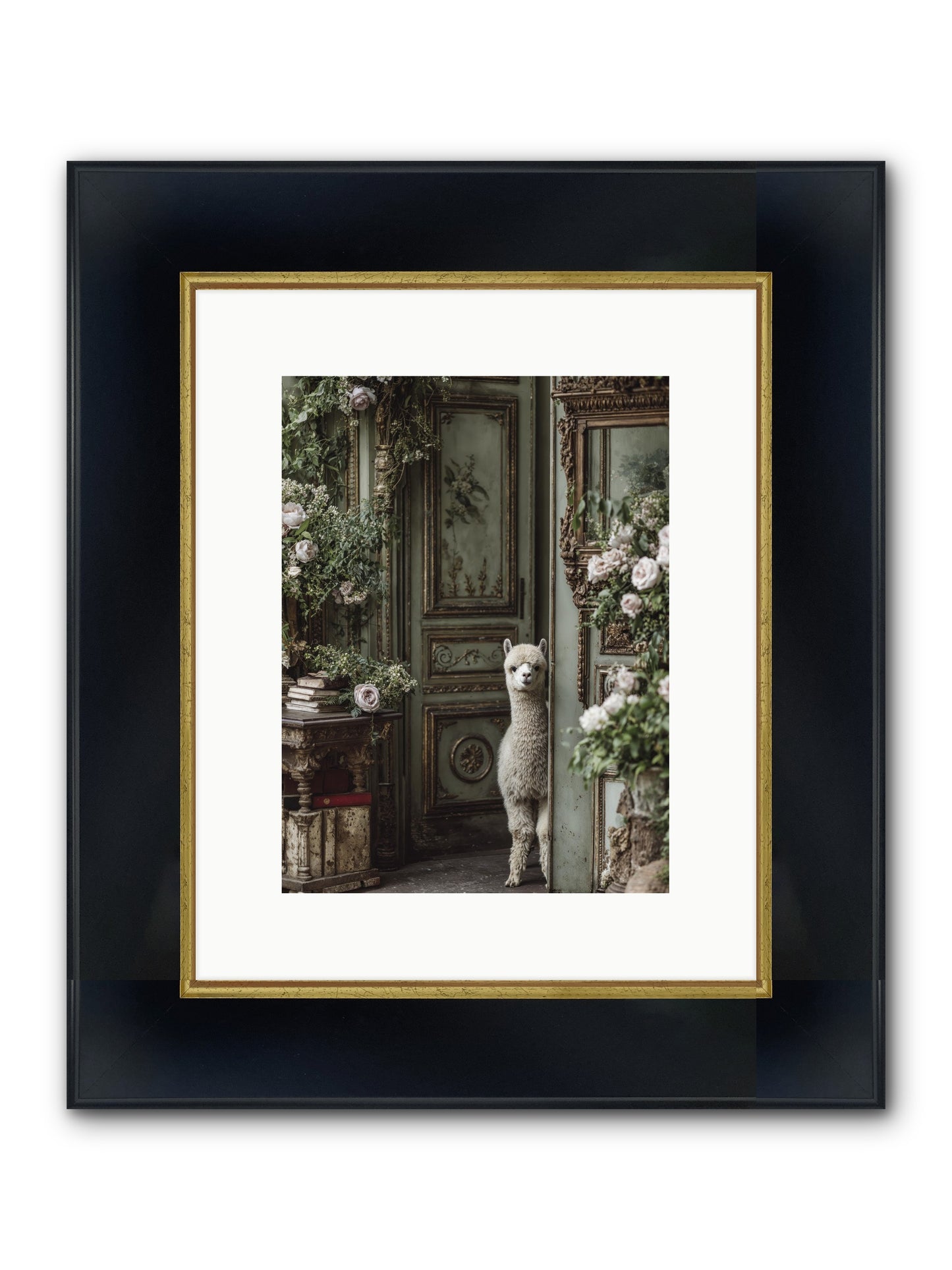 Kissed With Stars Framed Print - Wide Black w/Gold 9x12