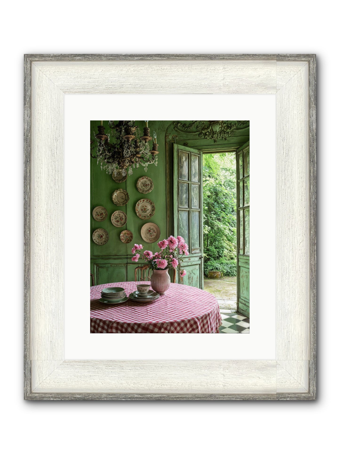 Kitchen Of Gathered Dreams Framed Print - Driftwood White 12x16