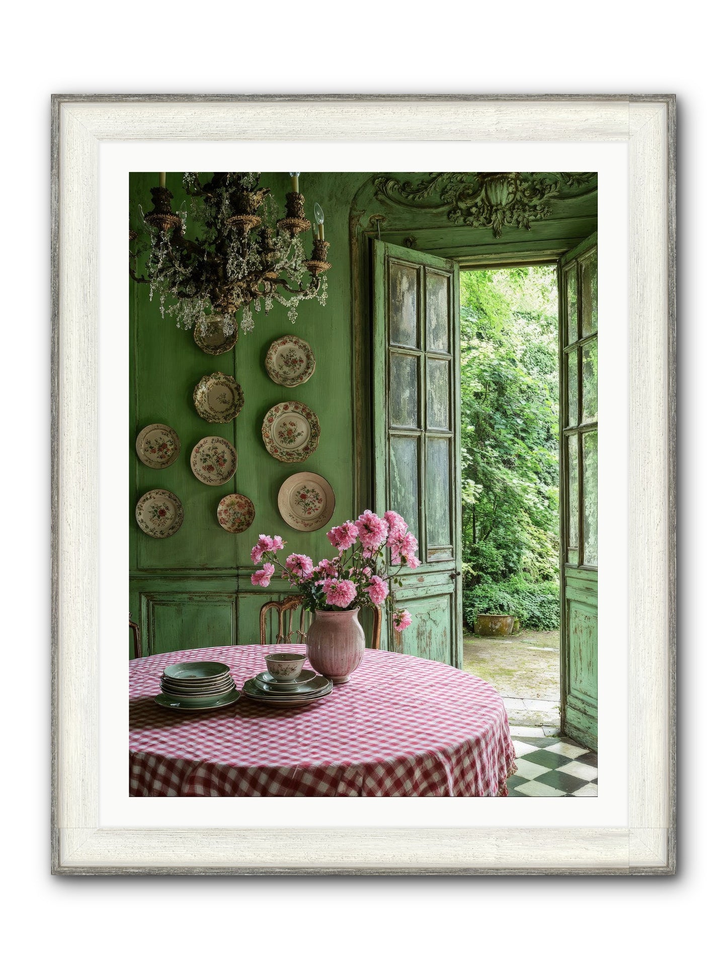 Kitchen Of Gathered Dreams Framed Print - Driftwood White 30x40
