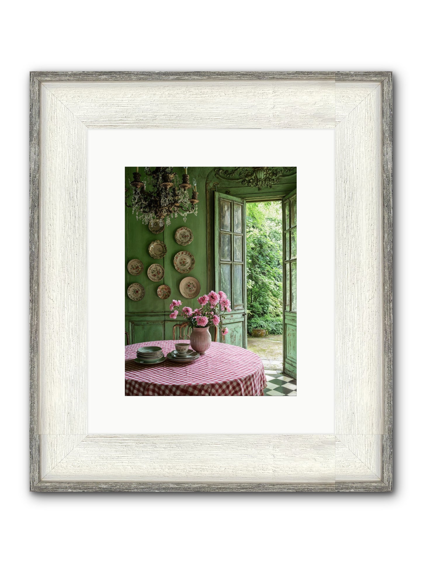 Kitchen Of Gathered Dreams Framed Print - Driftwood White 9x12