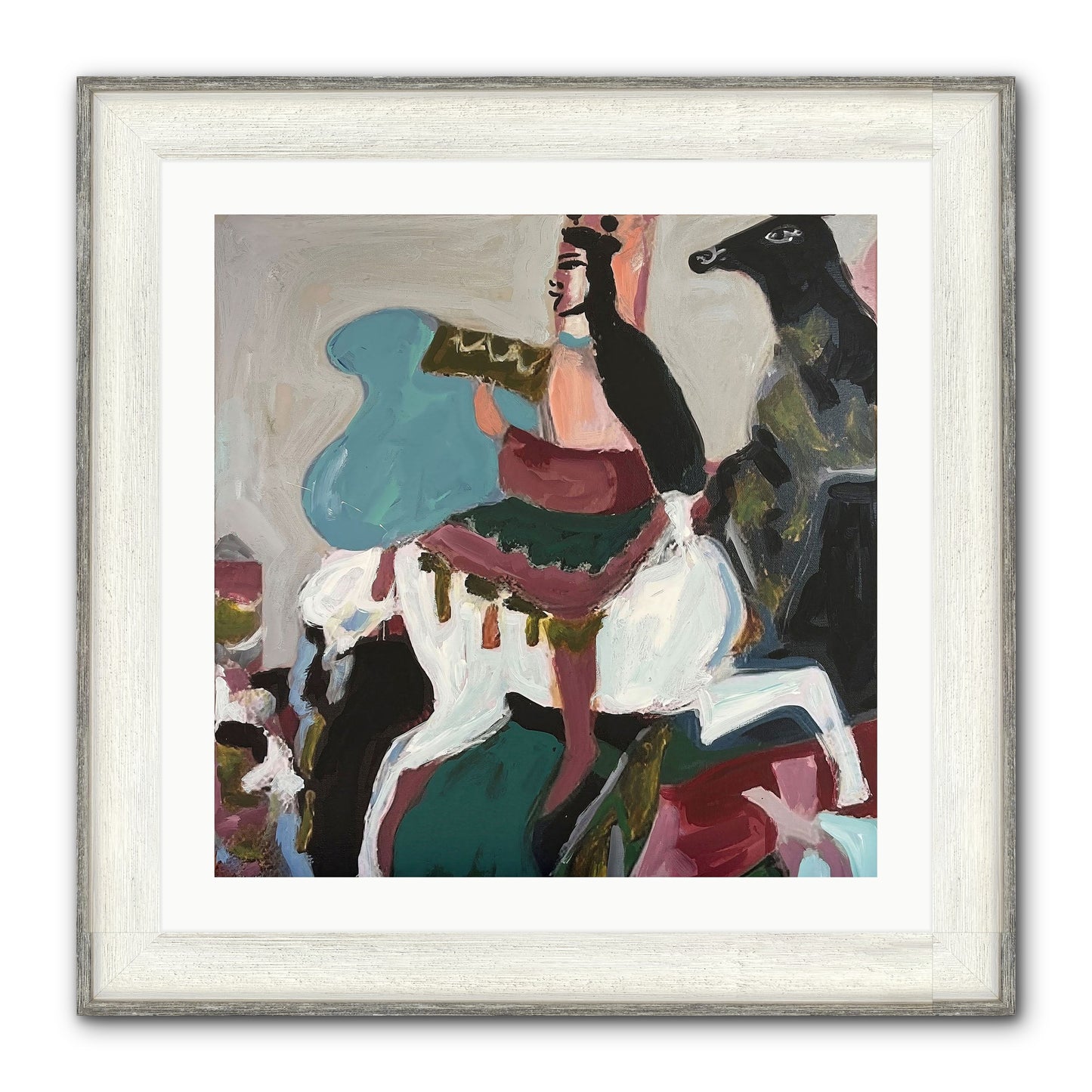 Kolten Framed Print - Driftwood White 24x24