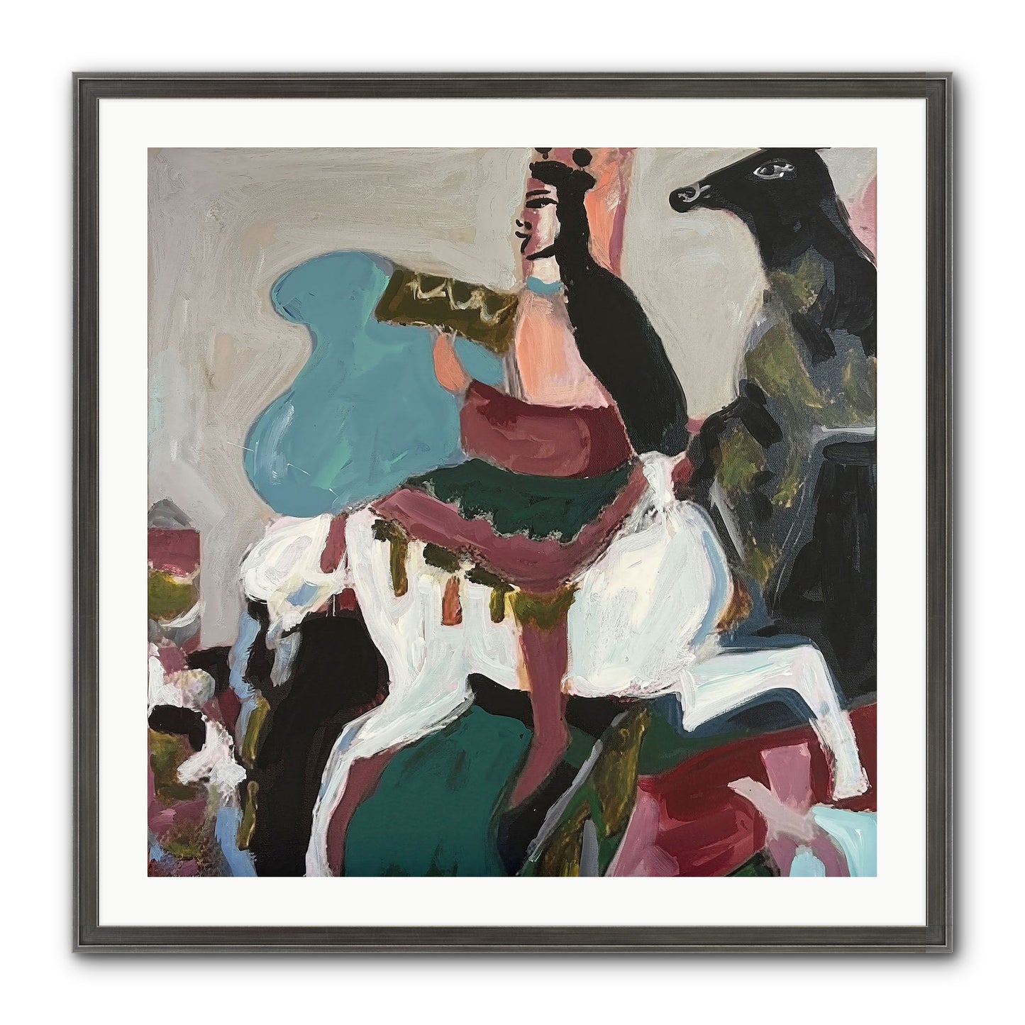 Kolten Framed Print - Slimwoods Black/Silver 30x30