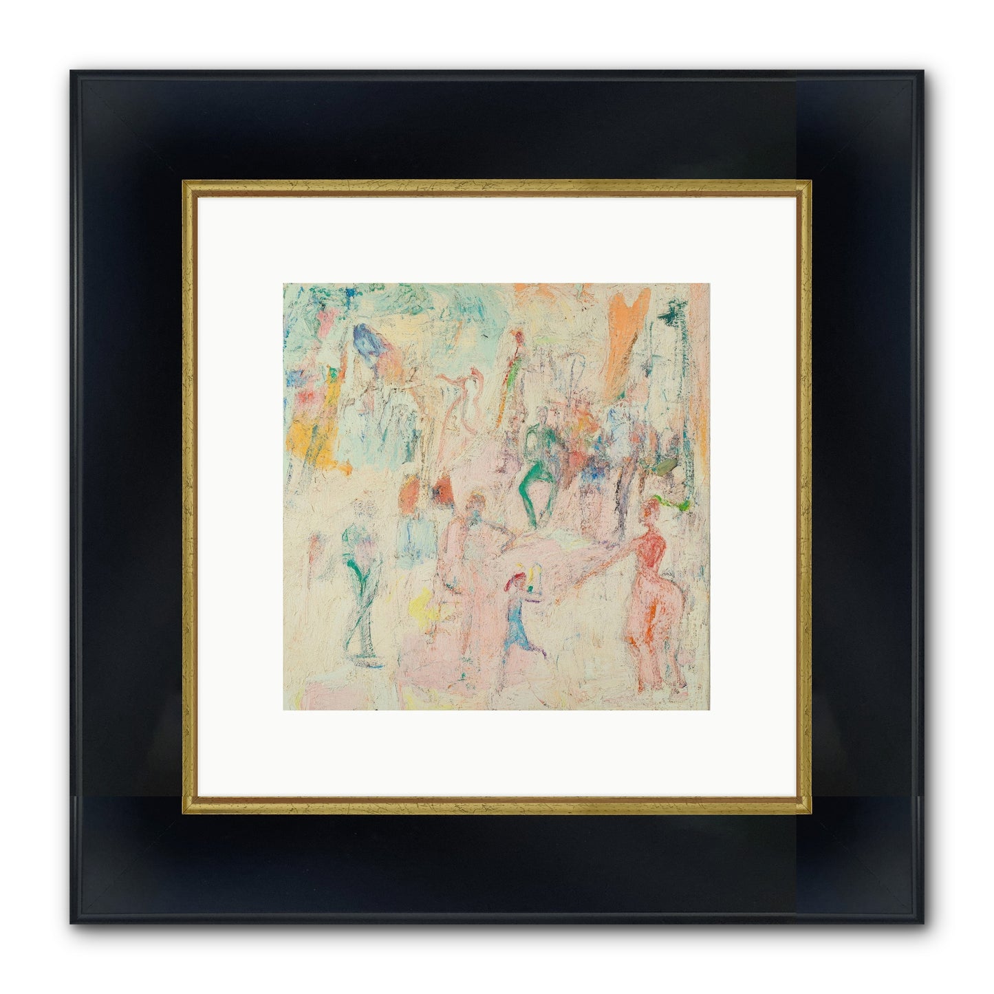 L'Heure Bleue Framed Print - Wide Black w/Gold 10x10