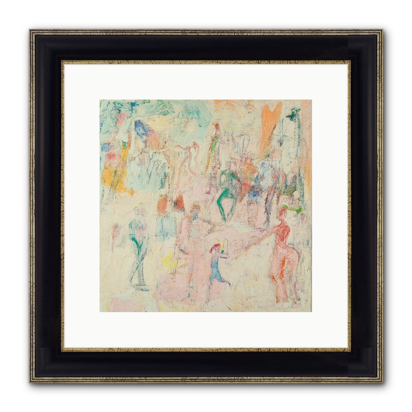 L'Heure Bleue Framed Print - Black & Gold 12x12