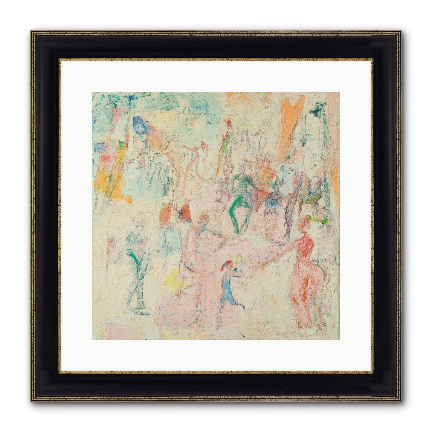 L'Heure Bleue Framed Print - Black & Gold 16x16