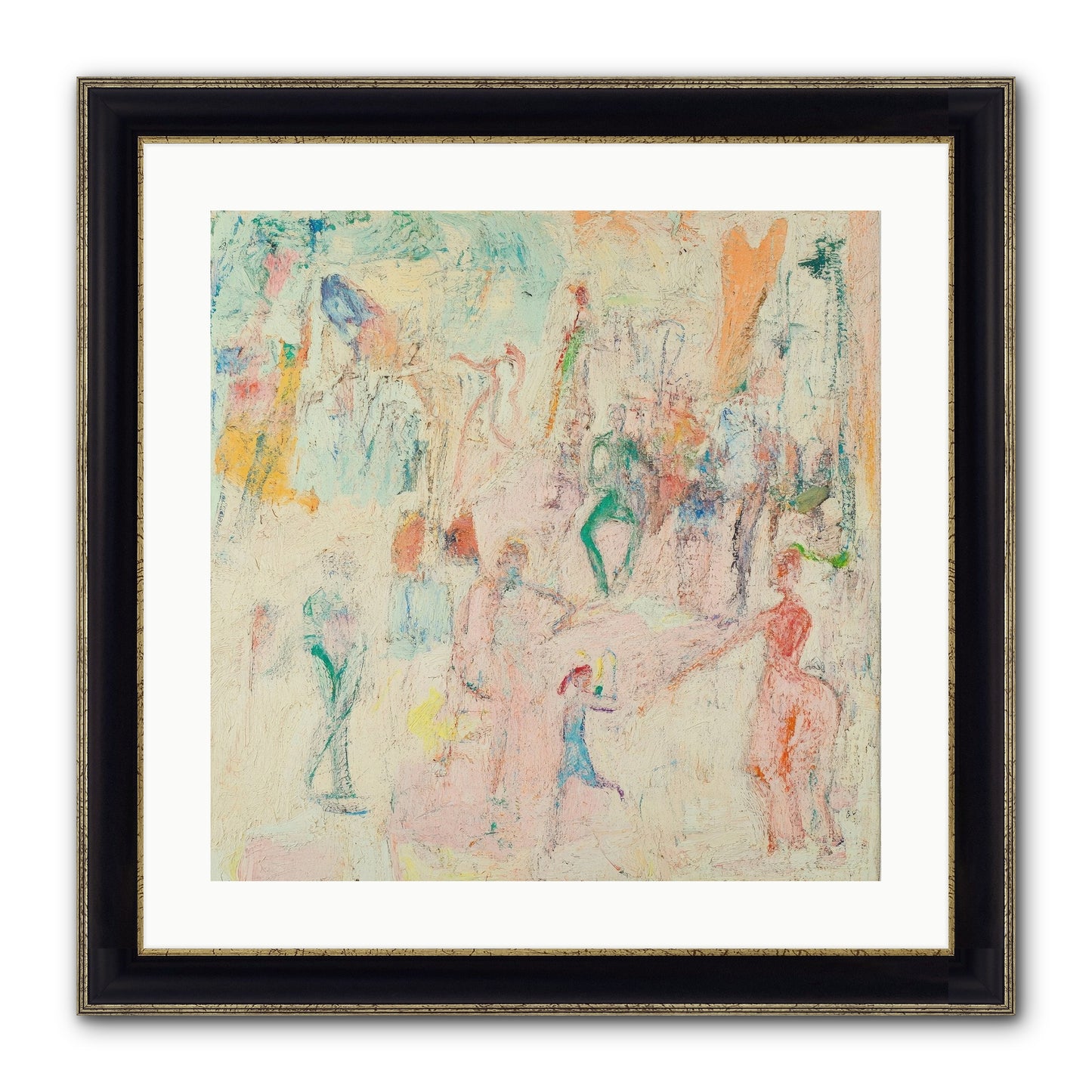 L'Heure Bleue Framed Print - Black & Gold 20x20