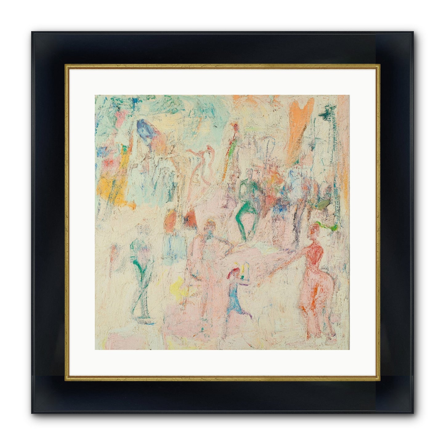 L'Heure Bleue Framed Print - Wide Black w/Gold 20x20
