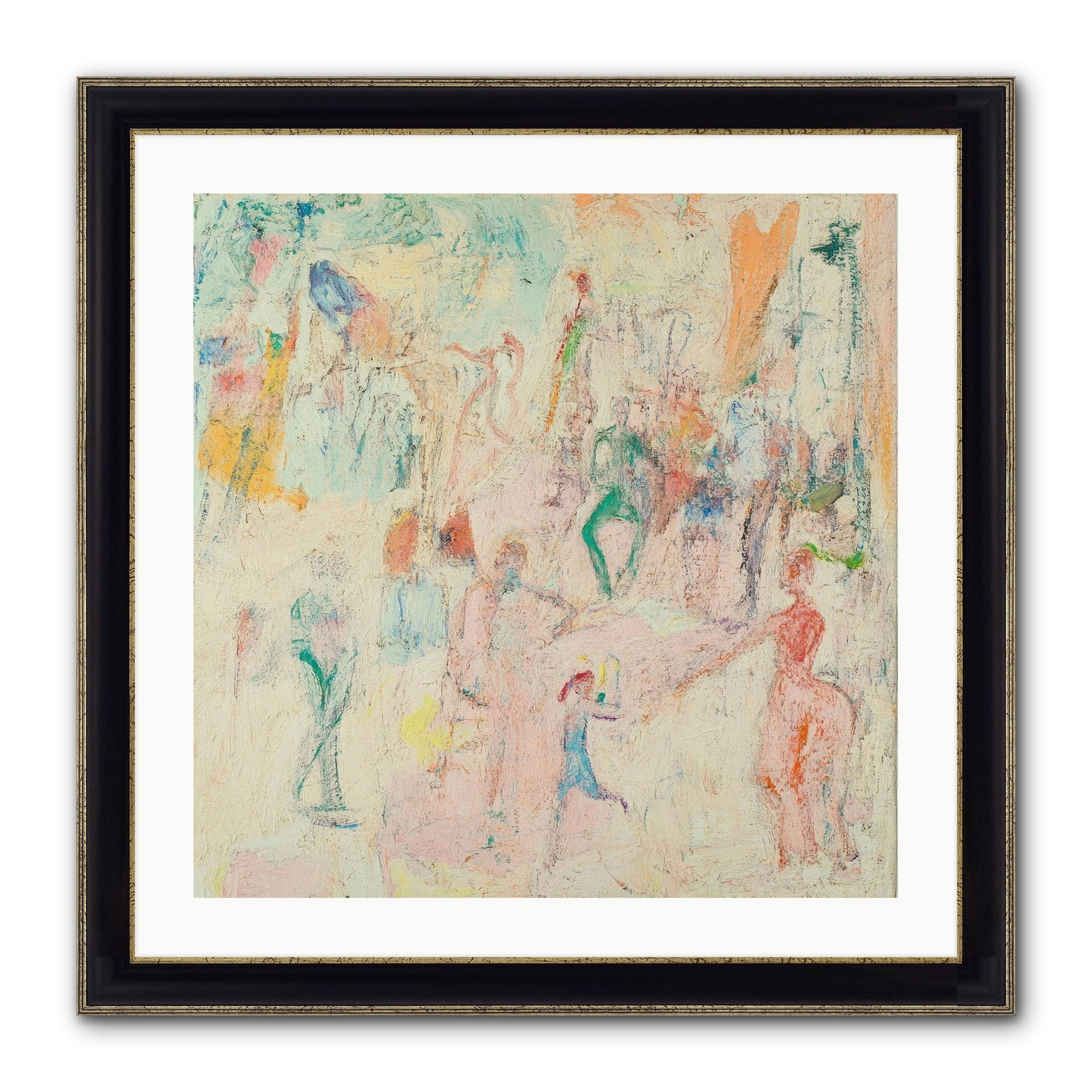 L'Heure Bleue Framed Print - Black & Gold 24x24