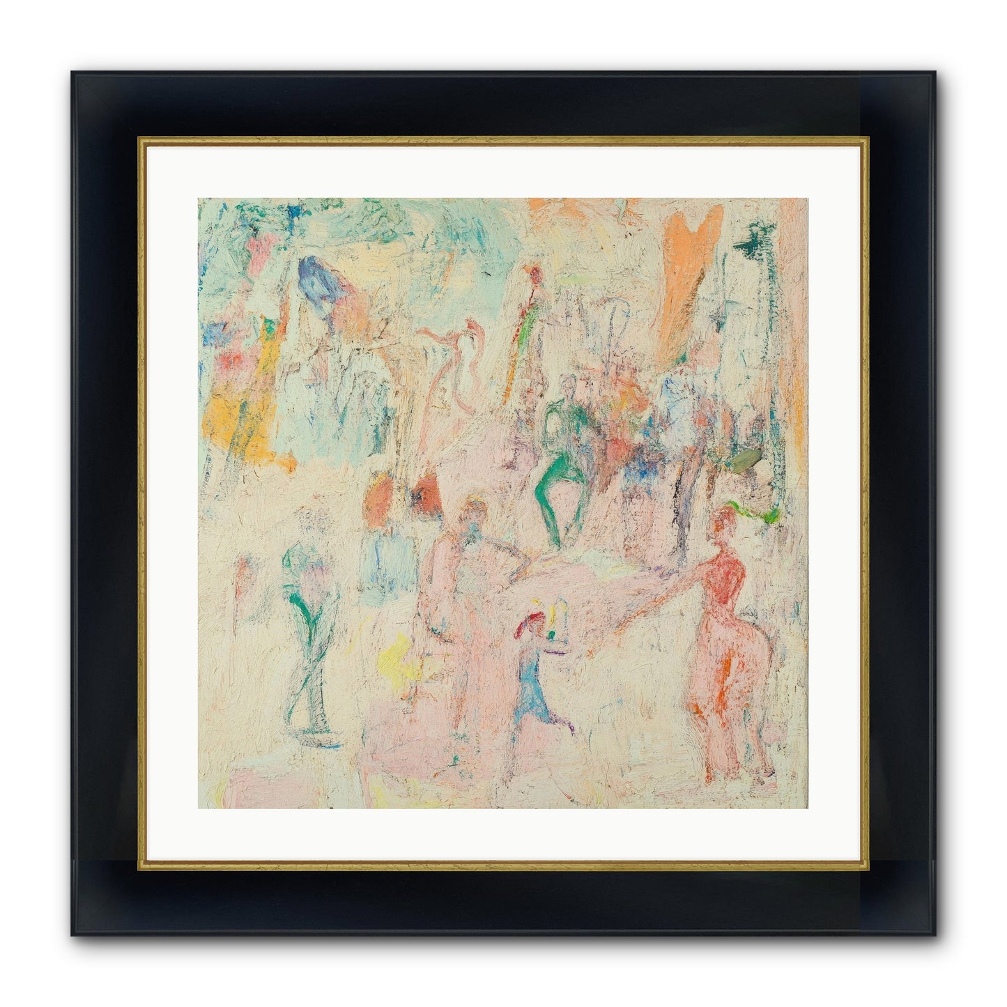 L'Heure Bleue Framed Print - Wide Black w/Gold 24x24