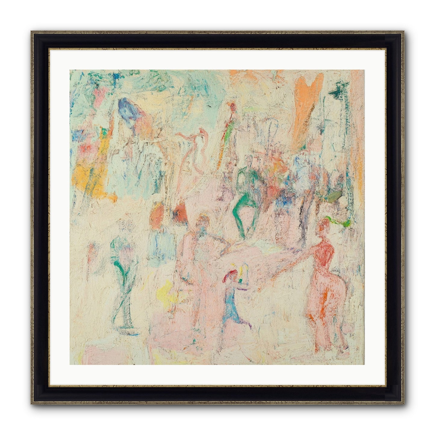L'Heure Bleue Framed Print - Black & Gold 30x30