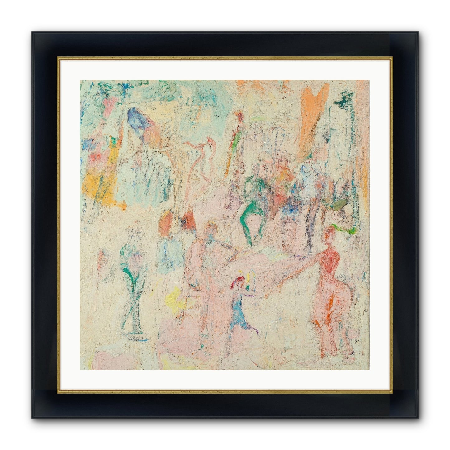 L'Heure Bleue Framed Print - Wide Black w/Gold 30x30