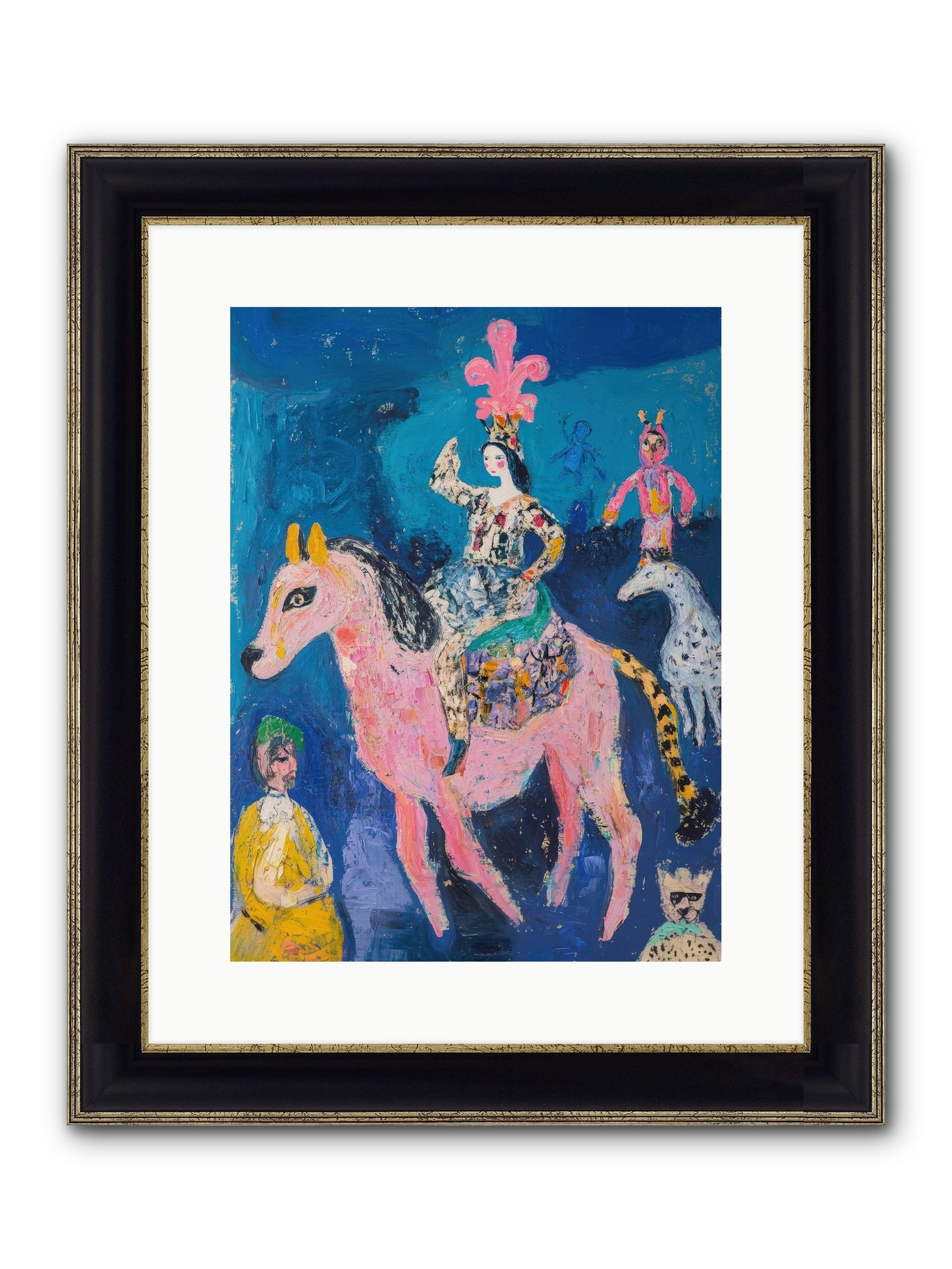 L'Opera Rose Framed Print - Black & Gold 12x16