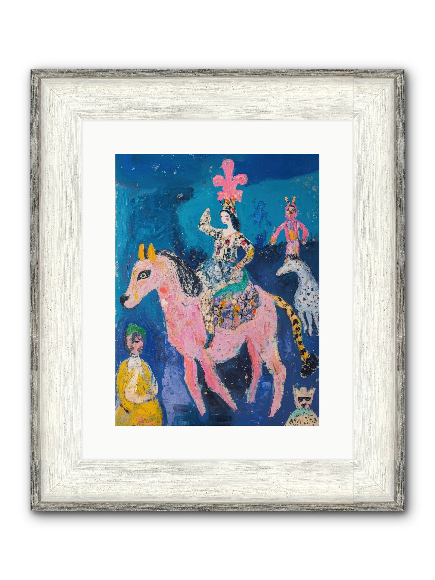 L'Opera Rose Framed Print - Driftwood White 12x16