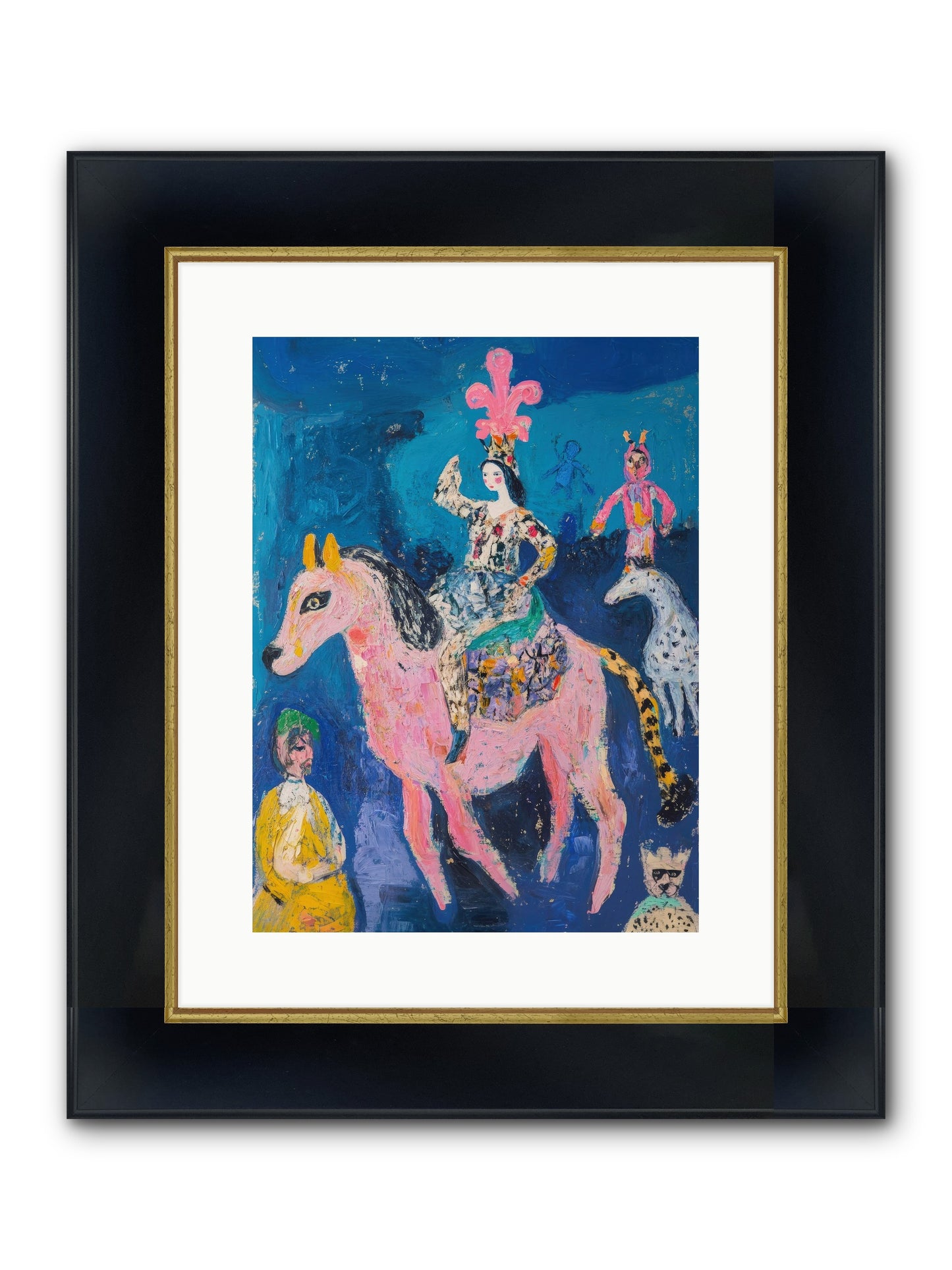 L'Opera Rose Framed Print - Wide Black w/Gold 12x16
