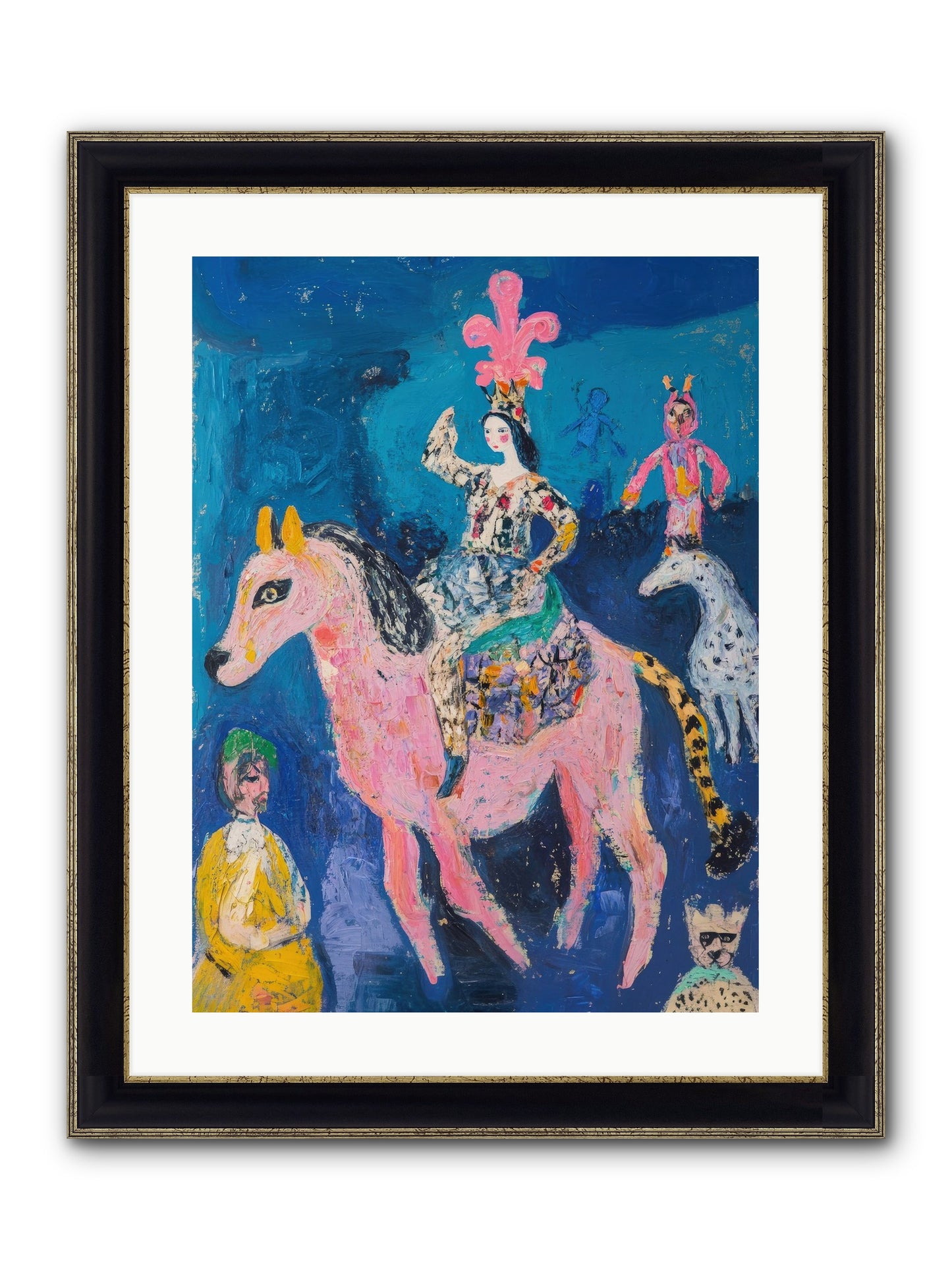 L'Opera Rose Framed Print - Black & Gold 18x24