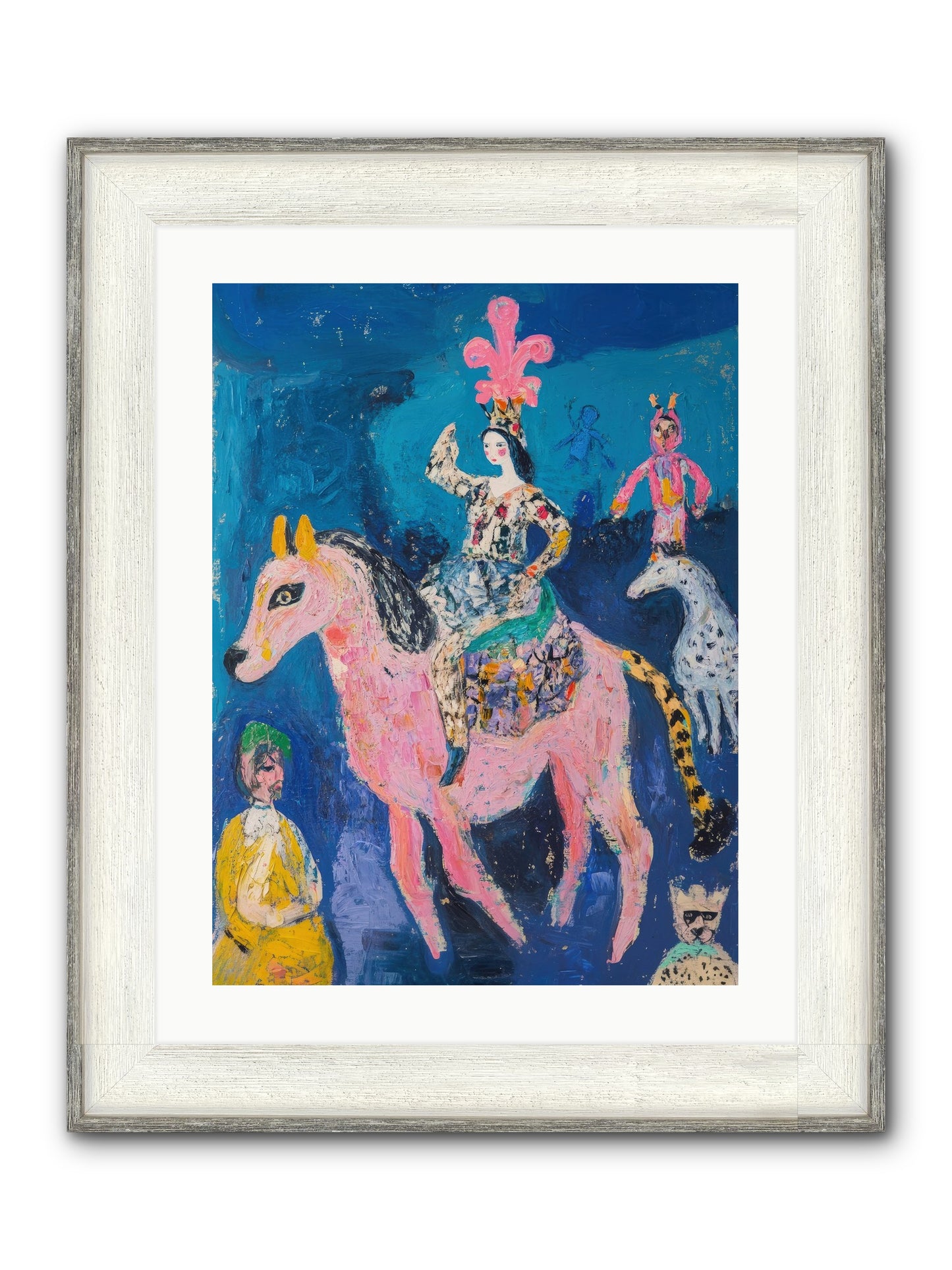 L'Opera Rose Framed Print - Driftwood White 18x24