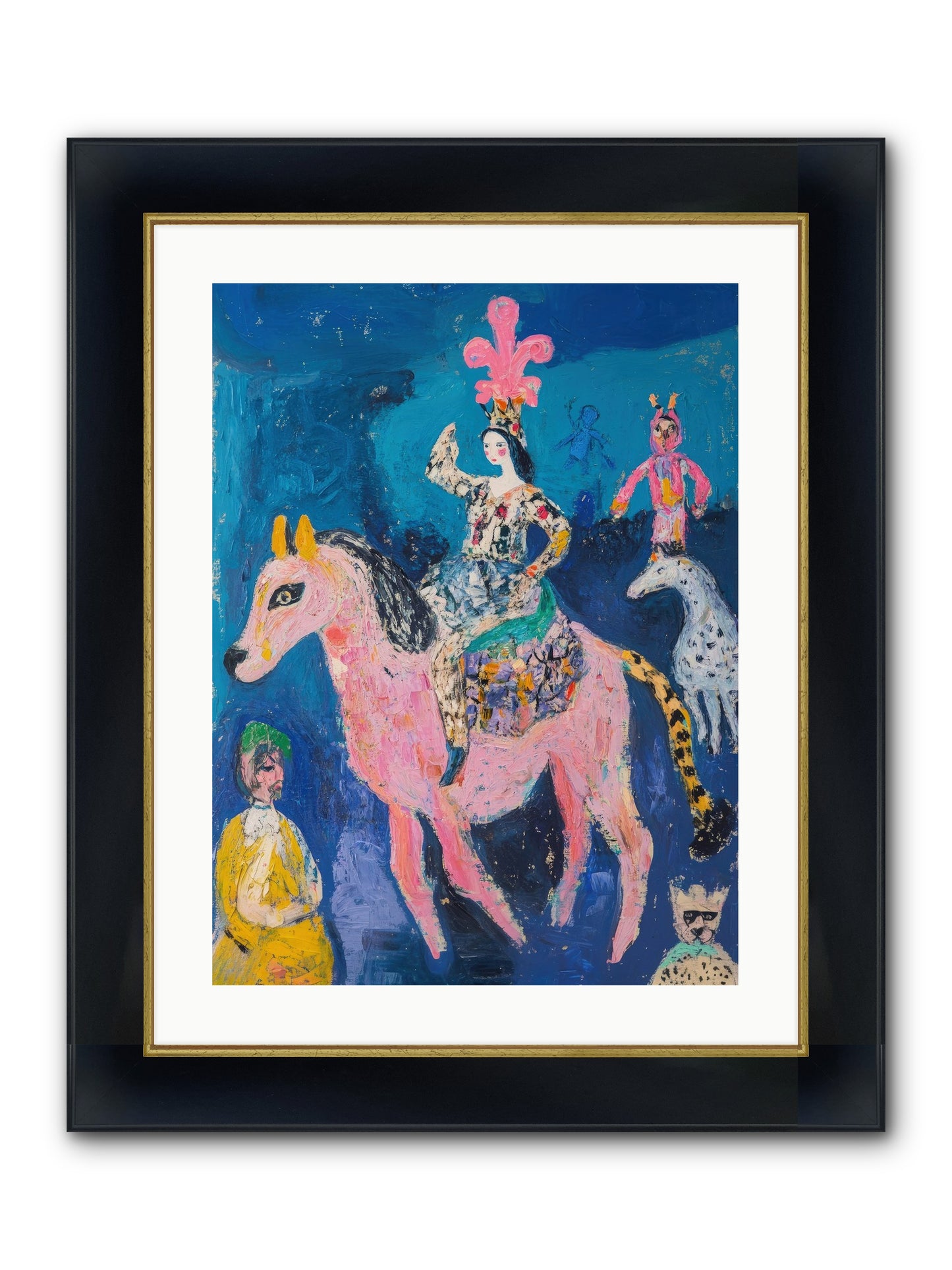 L'Opera Rose Framed Print - Wide Black w/Gold 18x24