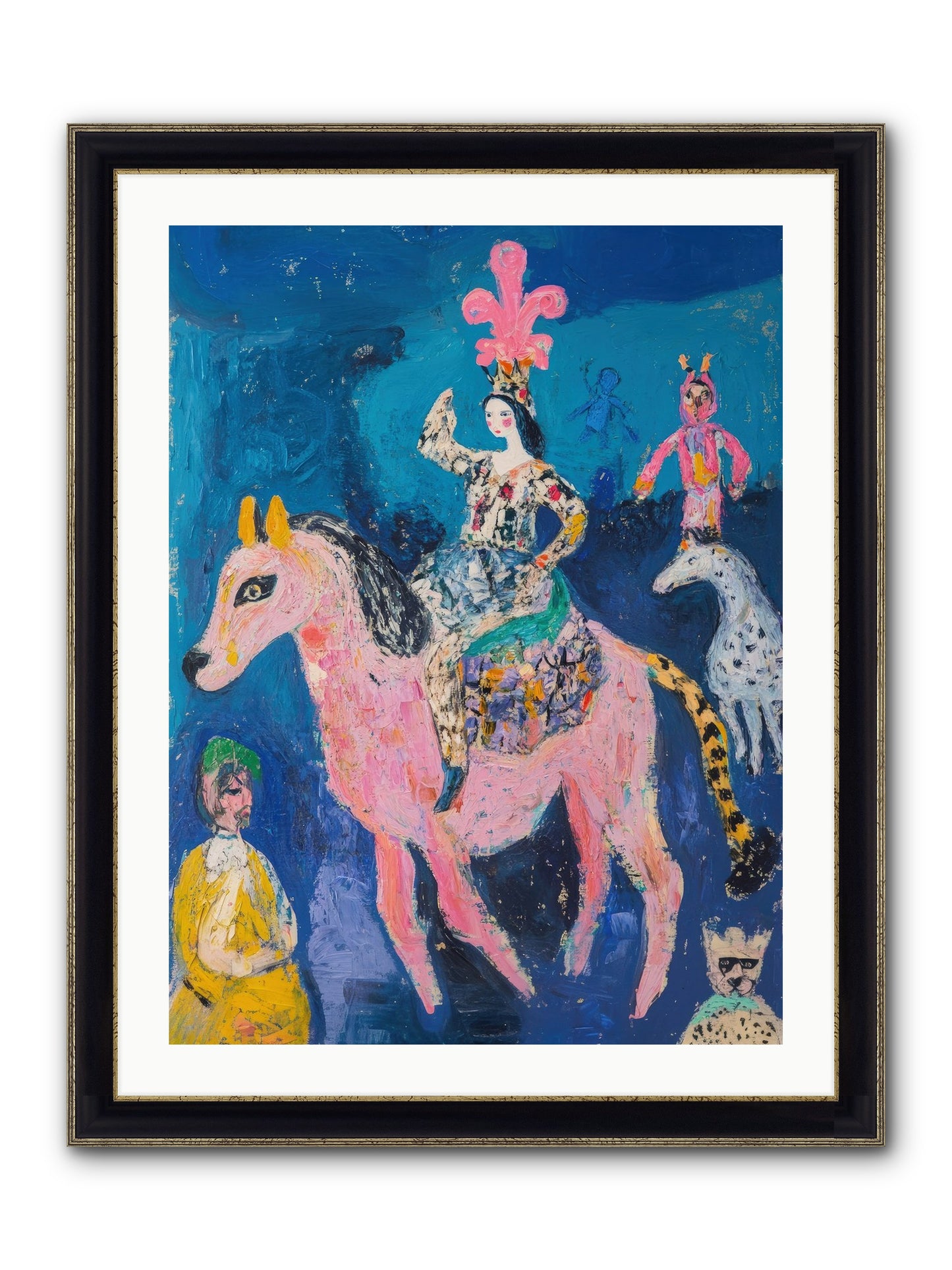 L'Opera Rose Framed Print - Black & Gold 24x32