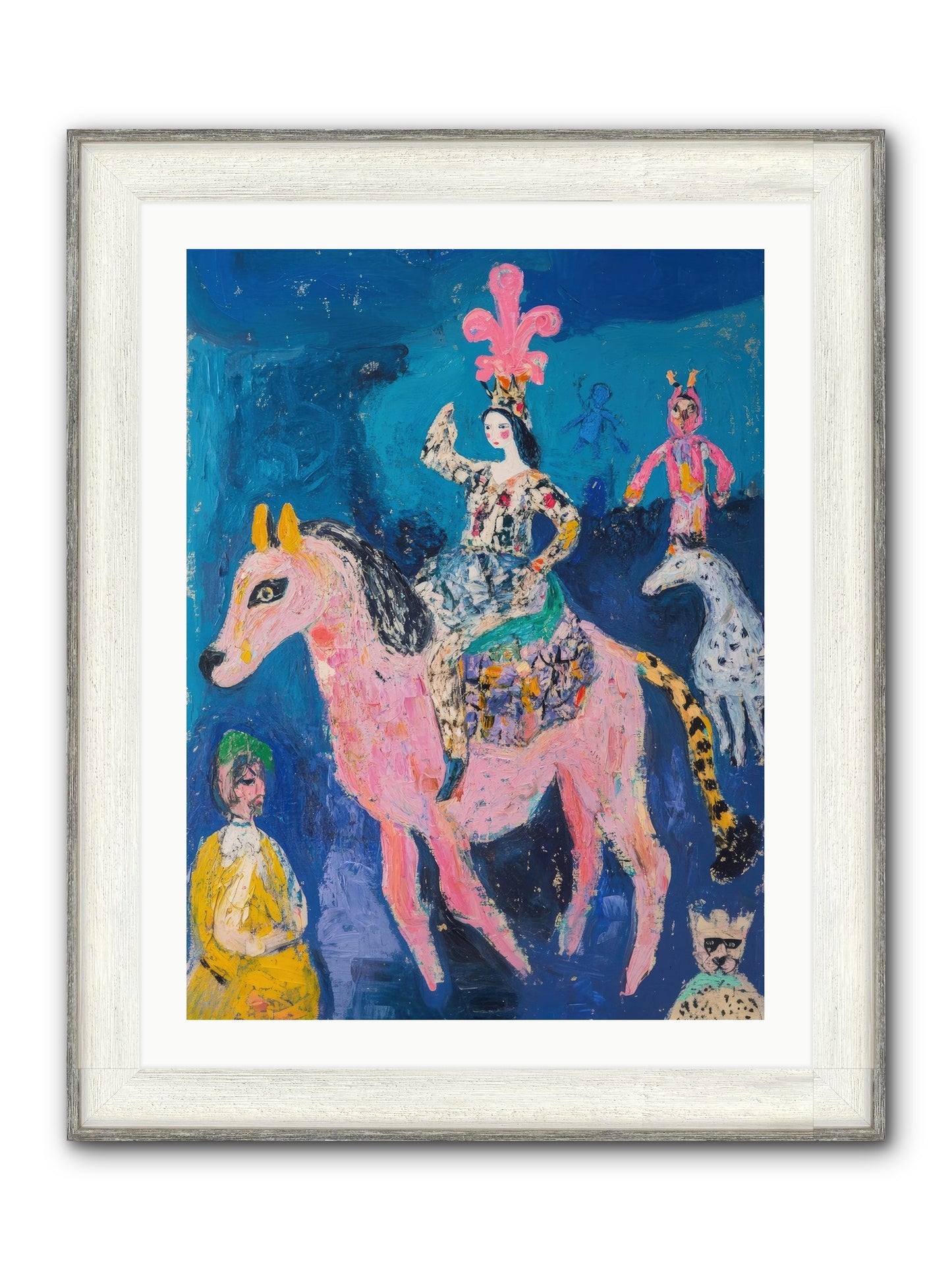 L'Opera Rose Framed Print - Driftwood White 24x32