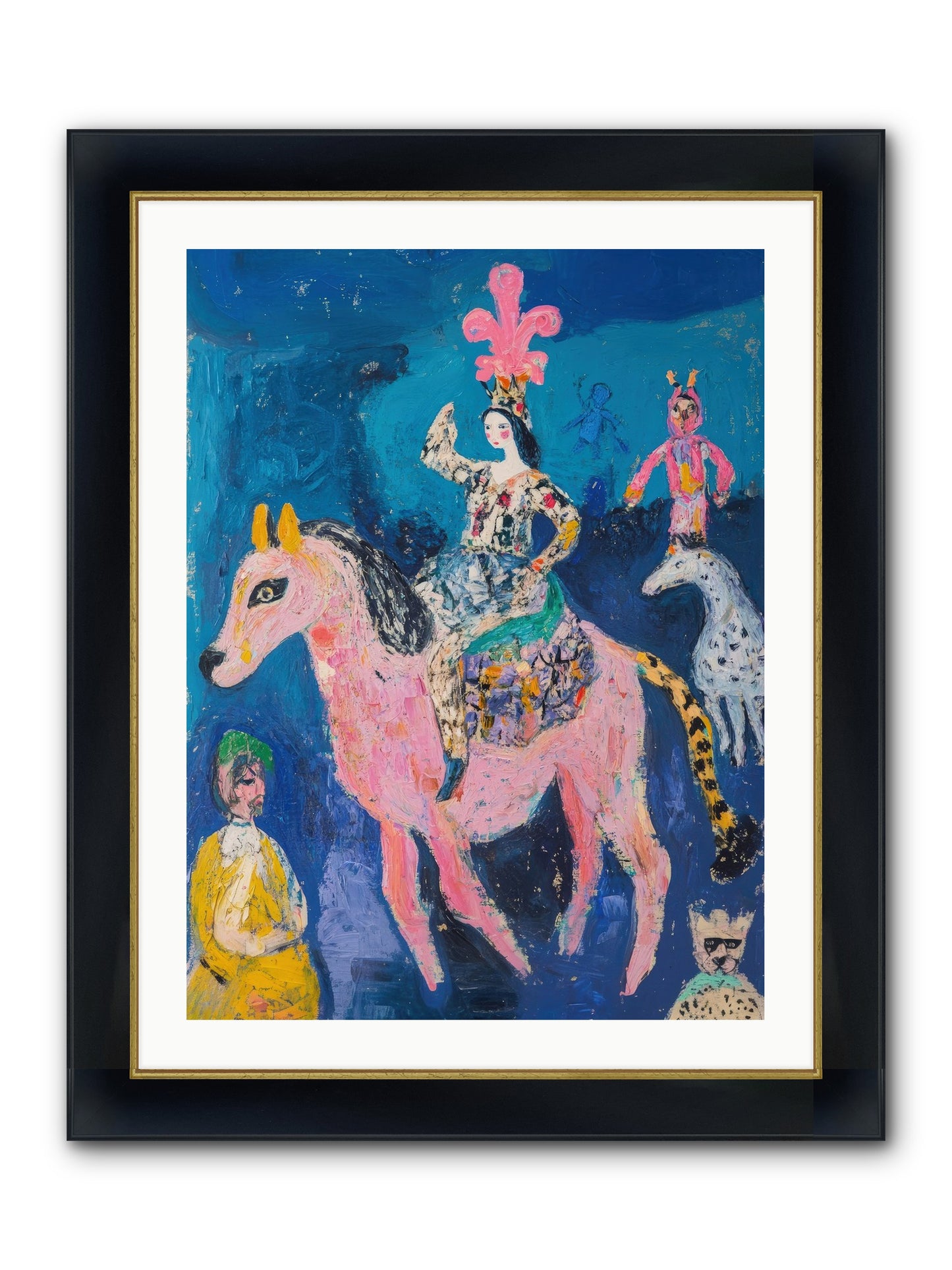 L'Opera Rose Framed Print - Wide Black w/Gold 24x32