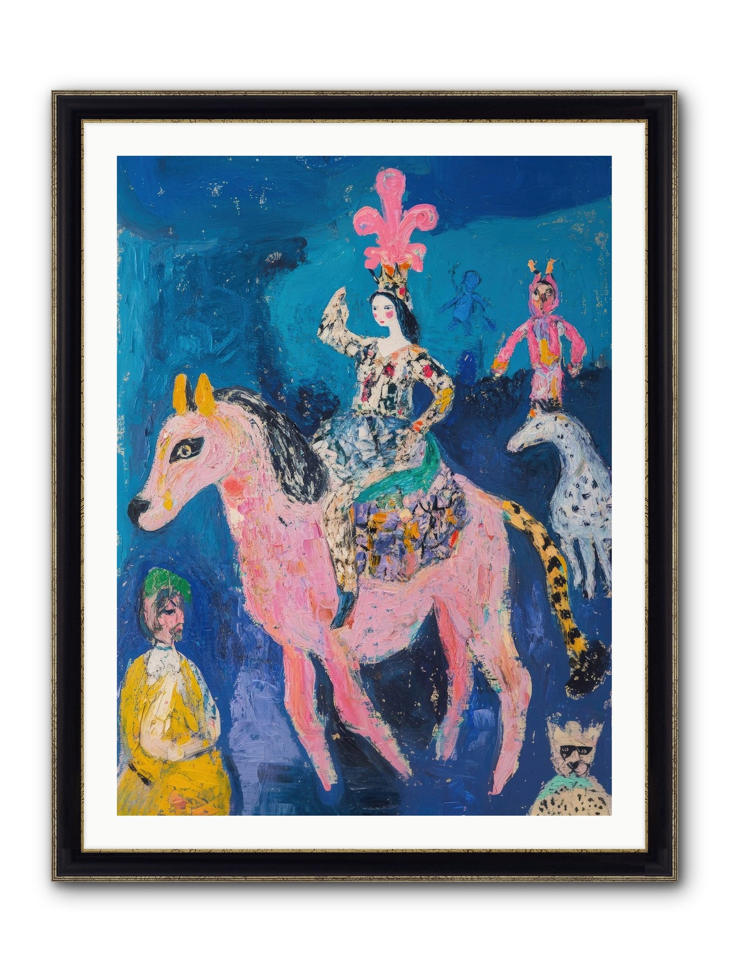 L'Opera Rose Framed Print - Black & Gold 30x40