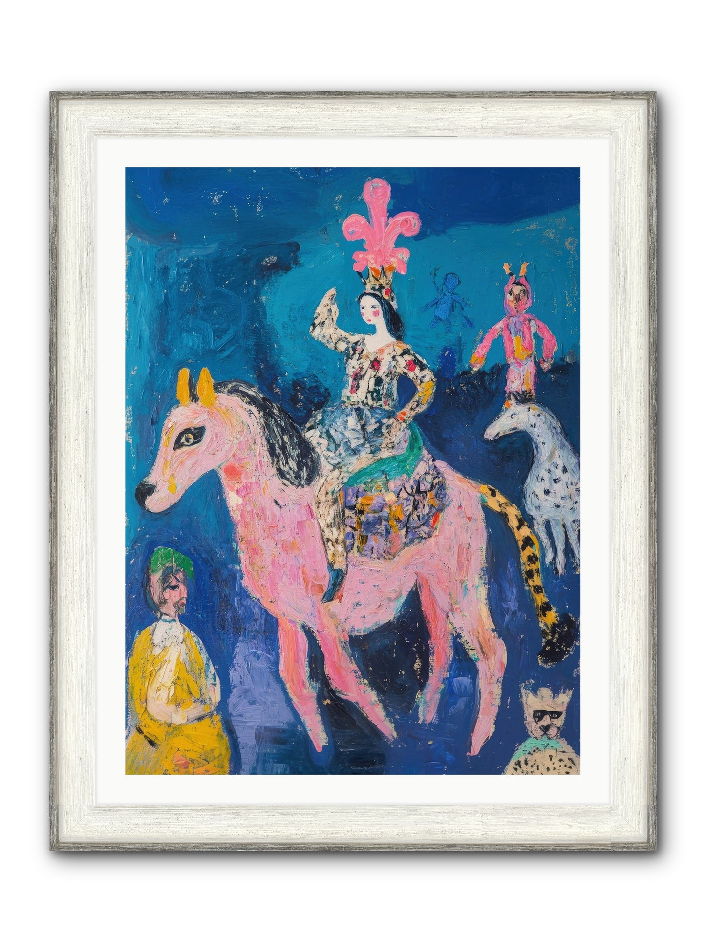 L'Opera Rose Framed Print - Driftwood White 30x40