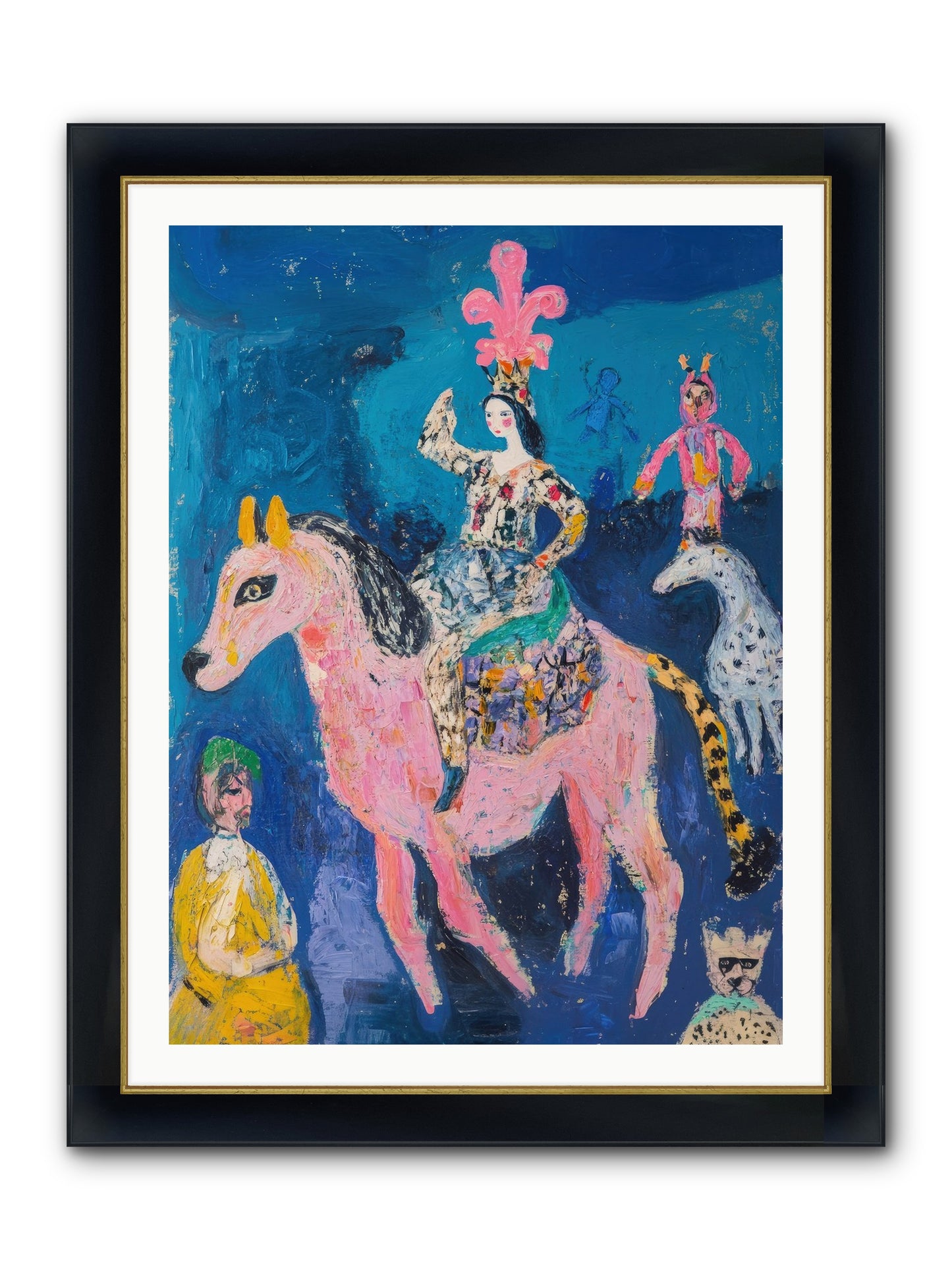 L'Opera Rose Framed Print - Wide Black w/Gold 30x40