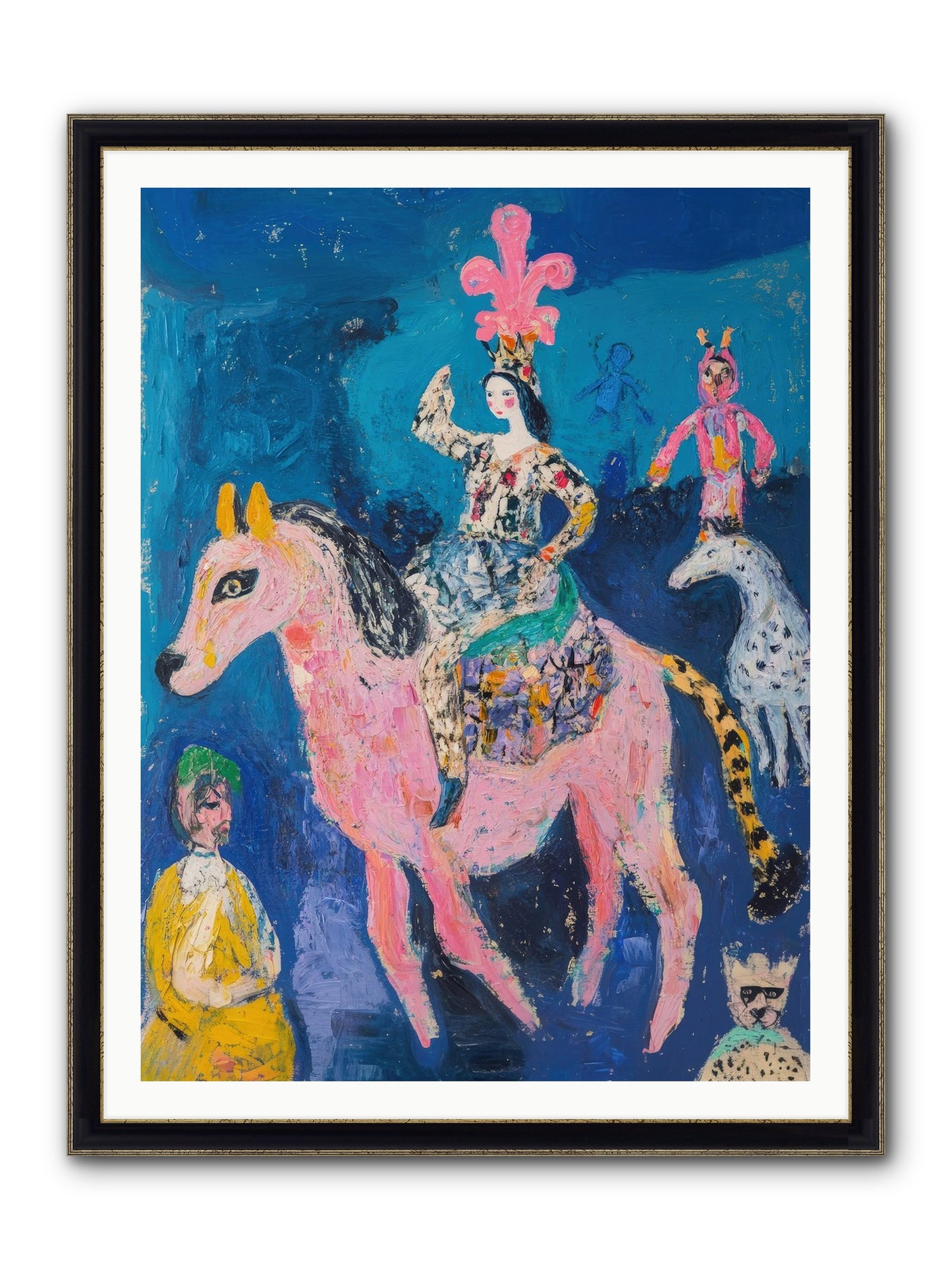 L'Opera Rose Framed Print - Black & Gold 36x48