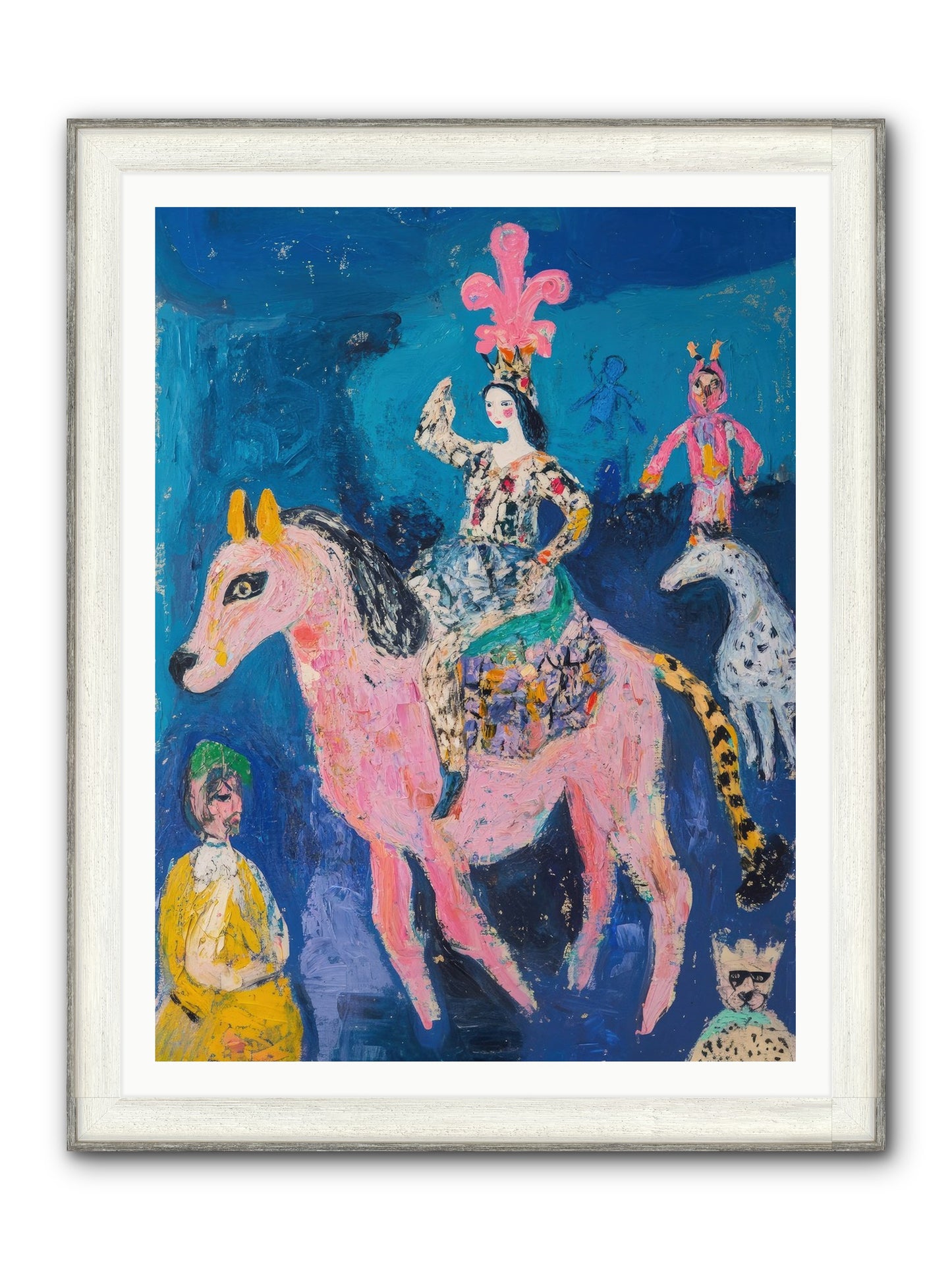 L'Opera Rose Framed Print - Driftwood White 36x48