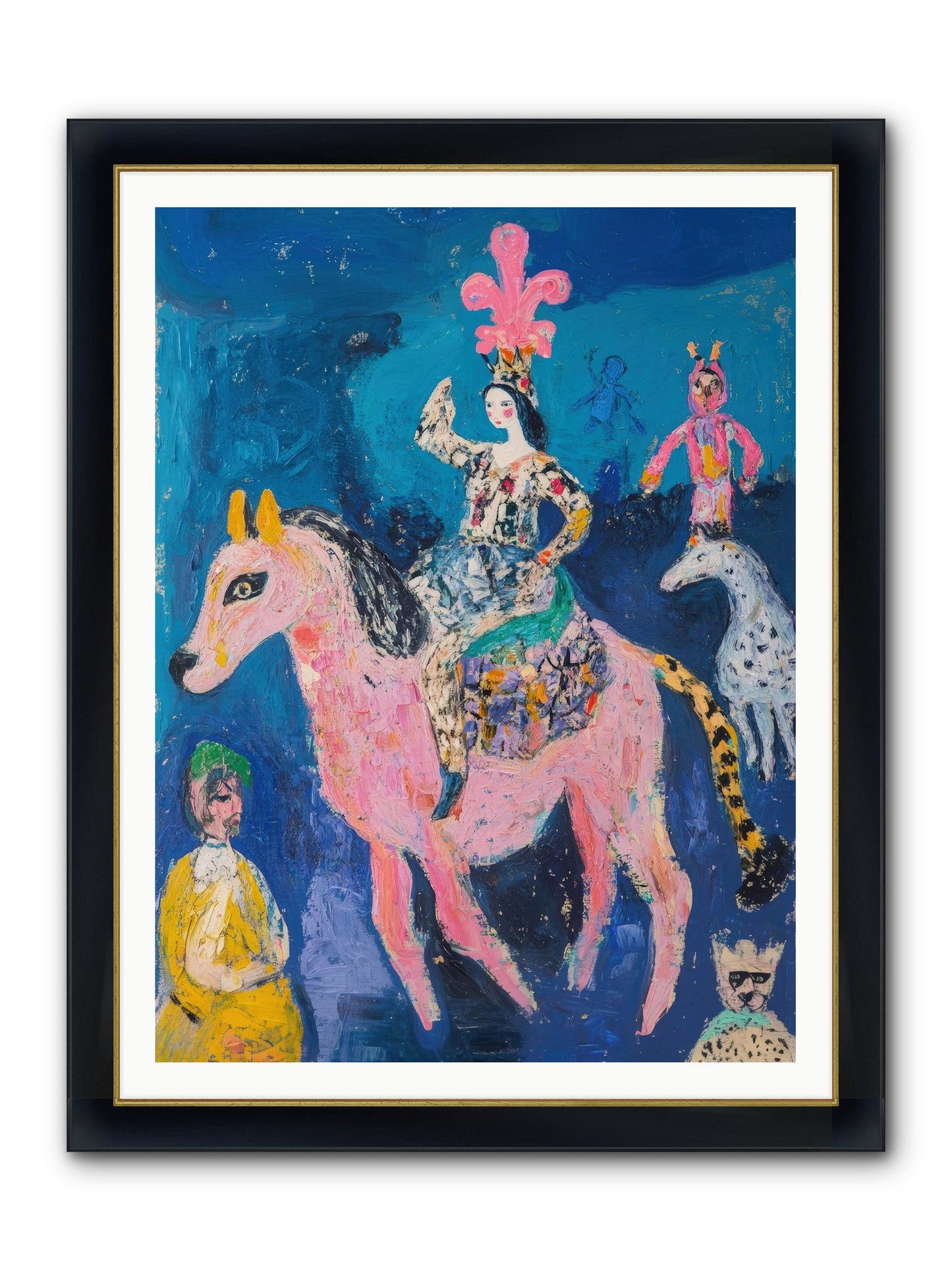 L'Opera Rose Framed Print - Wide Black w/Gold 36x48