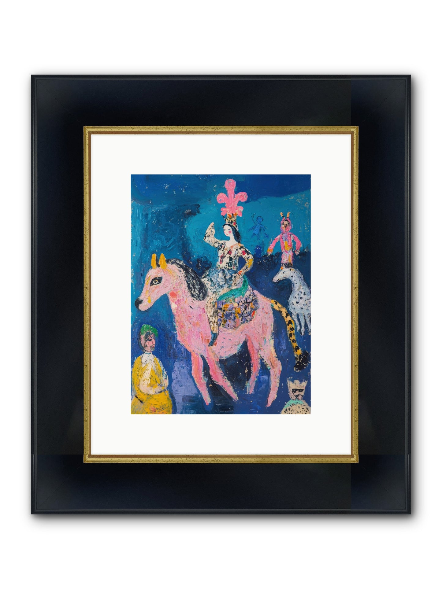 L'Opera Rose Framed Print - Wide Black w/Gold 9x12